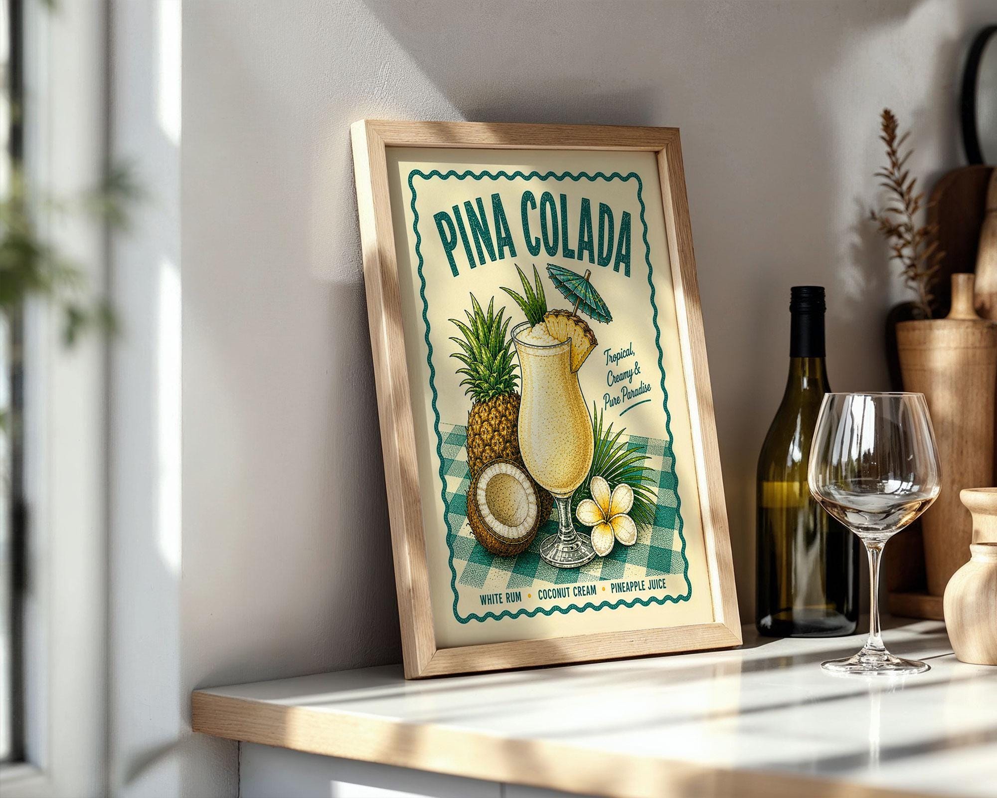 Piña Colada Cocktail Print