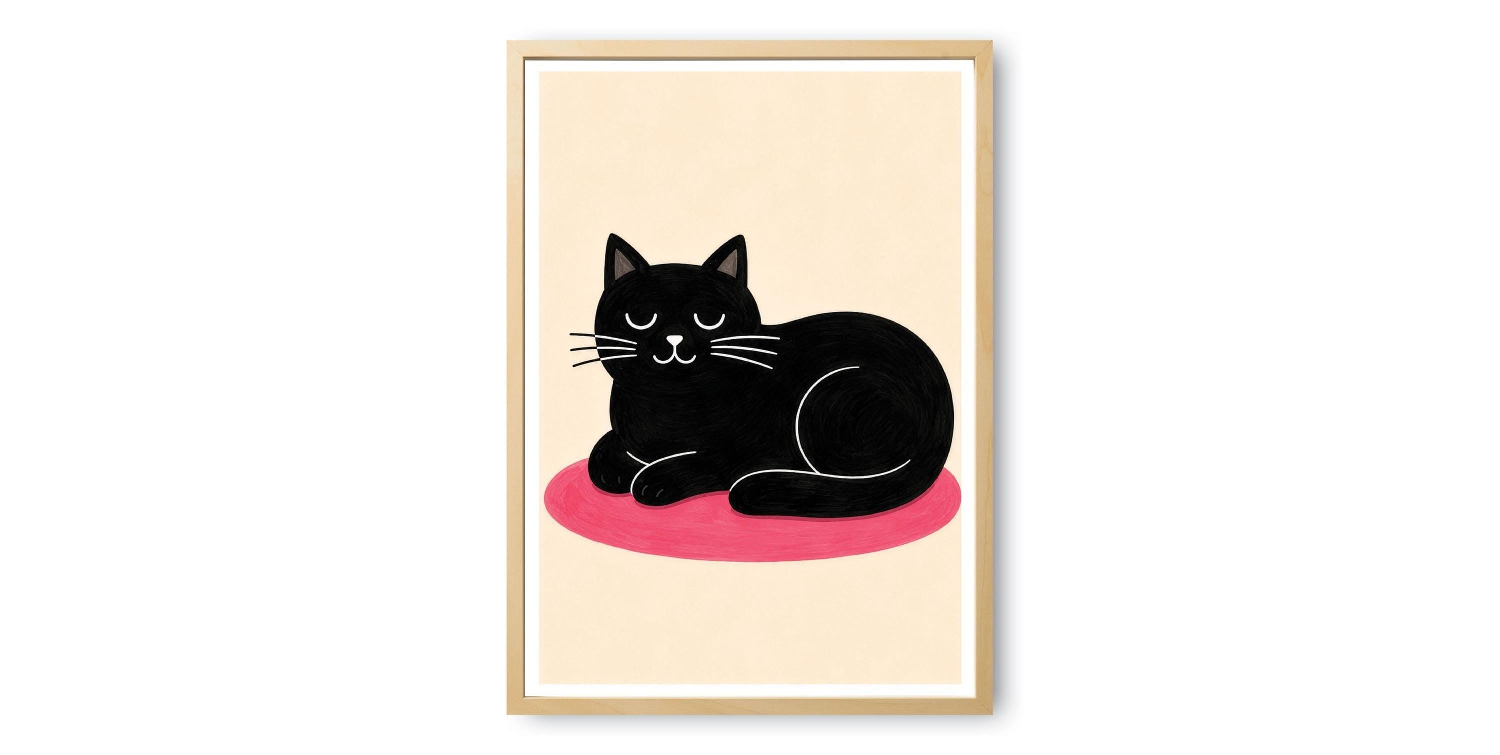 Black Cat Print