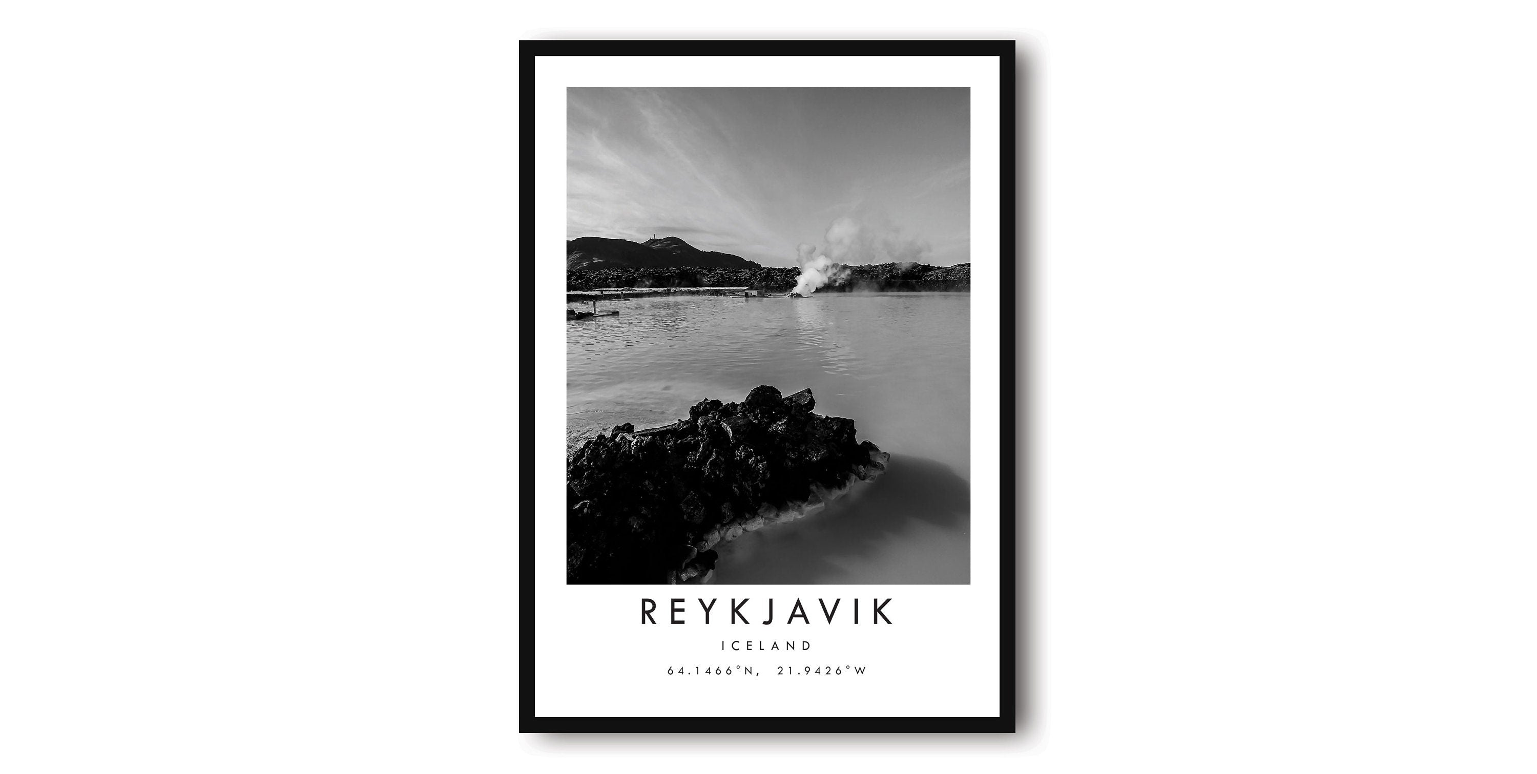 Reykjavik Travel Print, Reykjavik Poster Print, Reykjavik Wall Art Minimalist, Prints of Reykjavik Iceland, Popular Gift A1/A2/A3/A4/A5