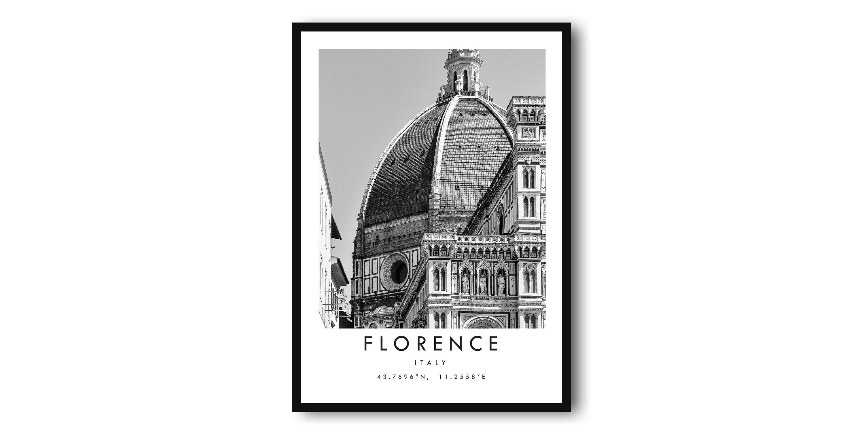 Florence Travel Print, Florence Poster, Unique Wallart Decor, Black and White Home Decor, Italy Florence Popular Print A1/A2/A3/A4/A5