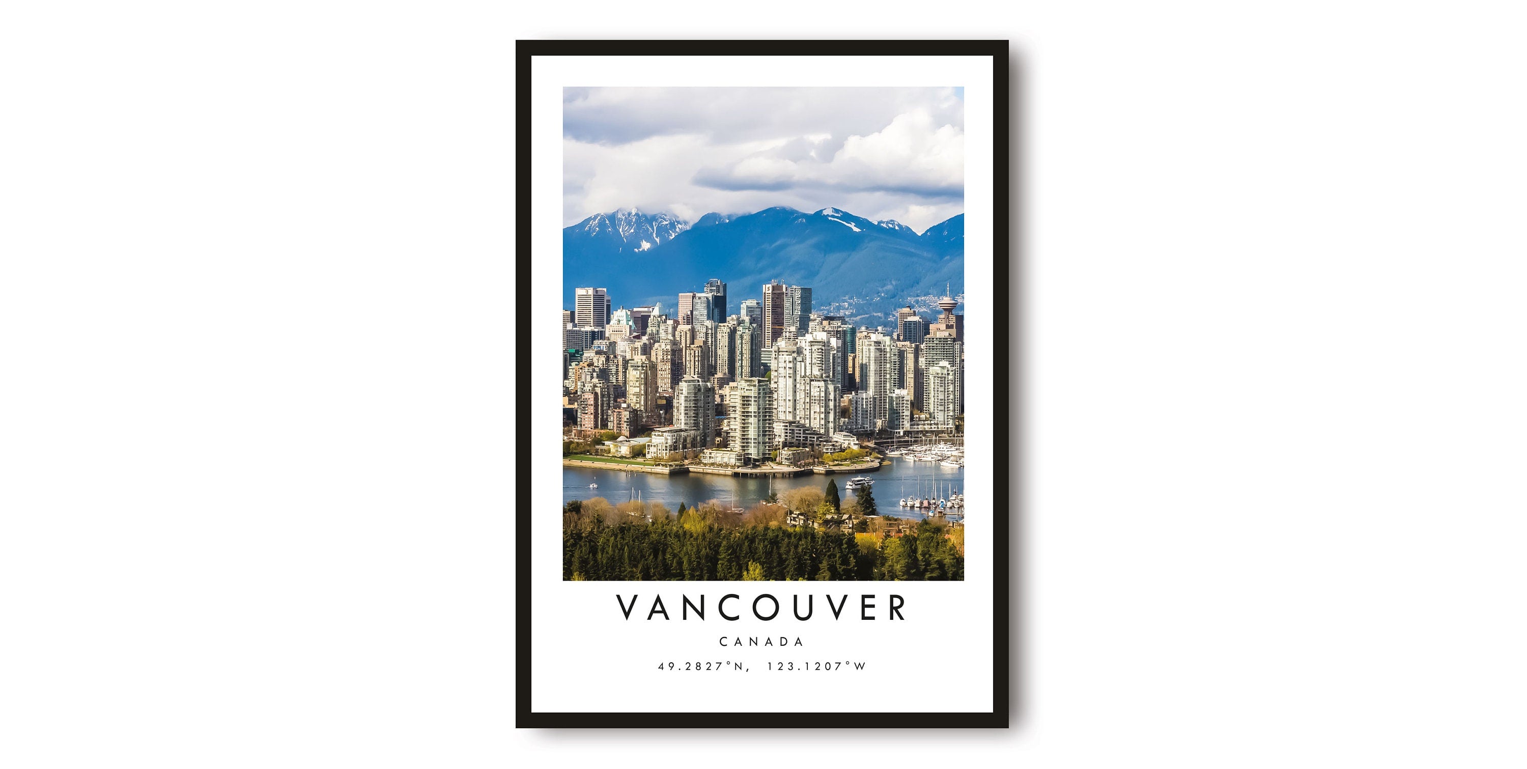 Vancouver Travel Print, Colour Travel Print, Vancouver Canada, Travel Posters, Popular Print, Gallery Wall, Popular Gift, Wall Art