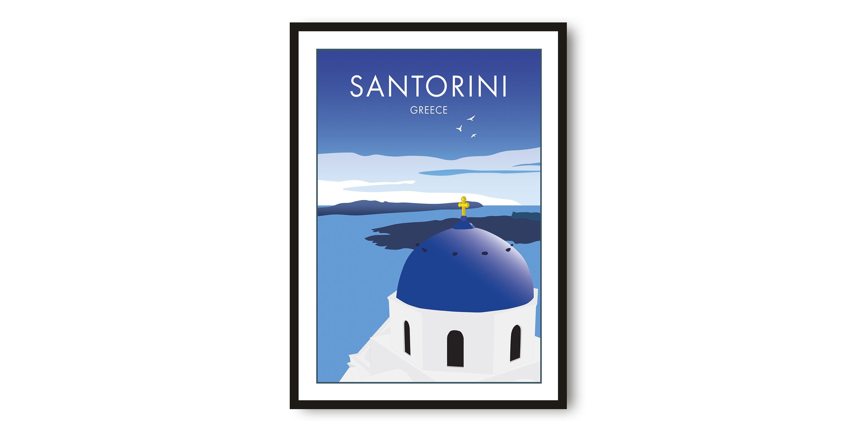Santorini Travel poster, Greece Poster Print, Santorini Wall Art Minimalist, Greece Prints, Prints of Greece, Popular Print A1/A2/A3/A4/A5