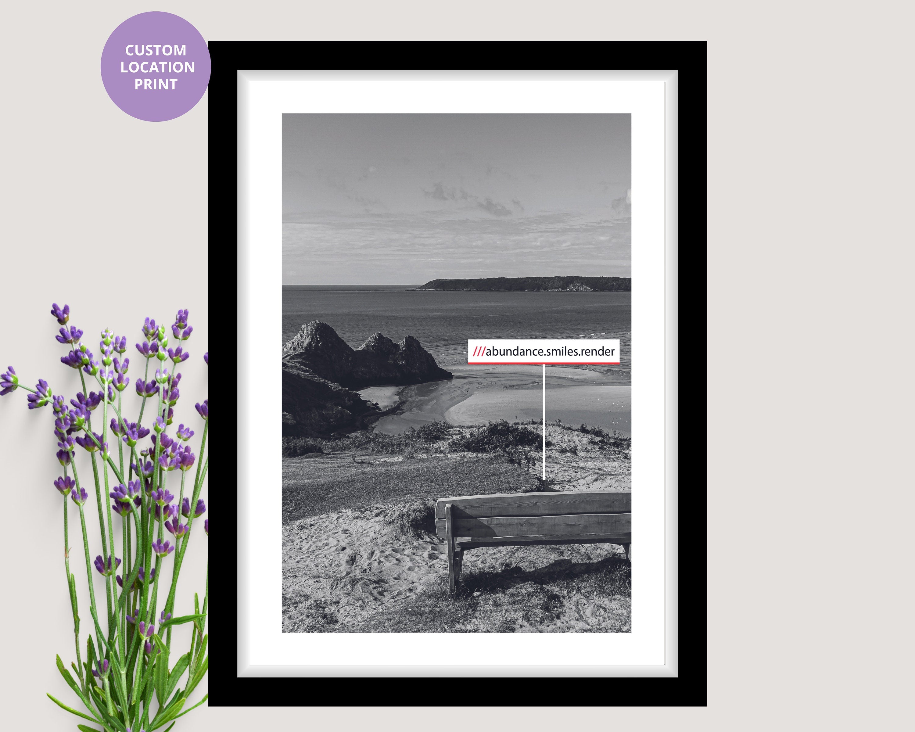 what3words custom location print A1/A2/A3/A4/A5