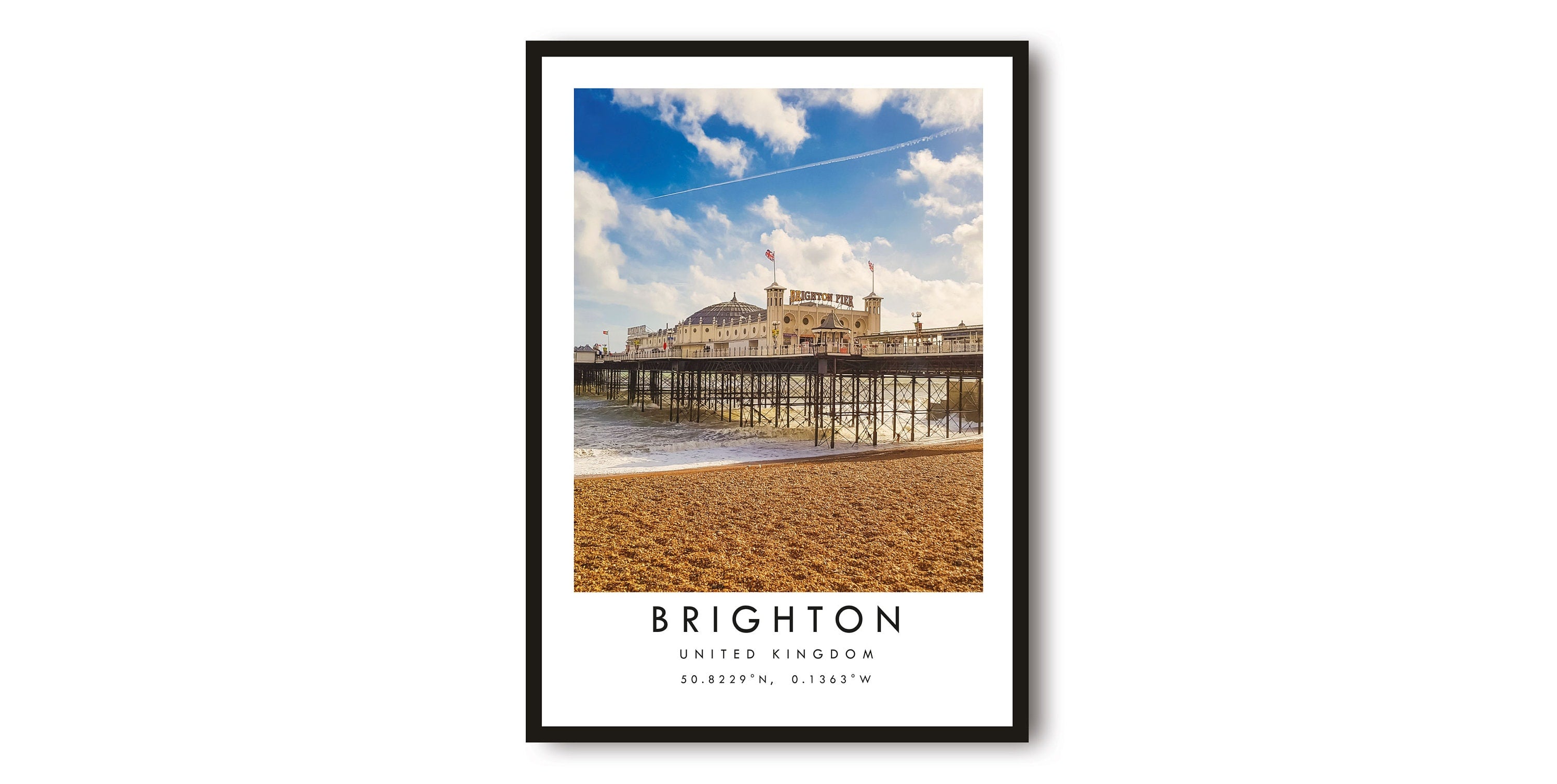 Brighton Travel Print, Brighton Poster, Unique Wallart Decor, Colour Print, Home Decor, England Brighton, Popular Print A1/A2/A3/A4/A5