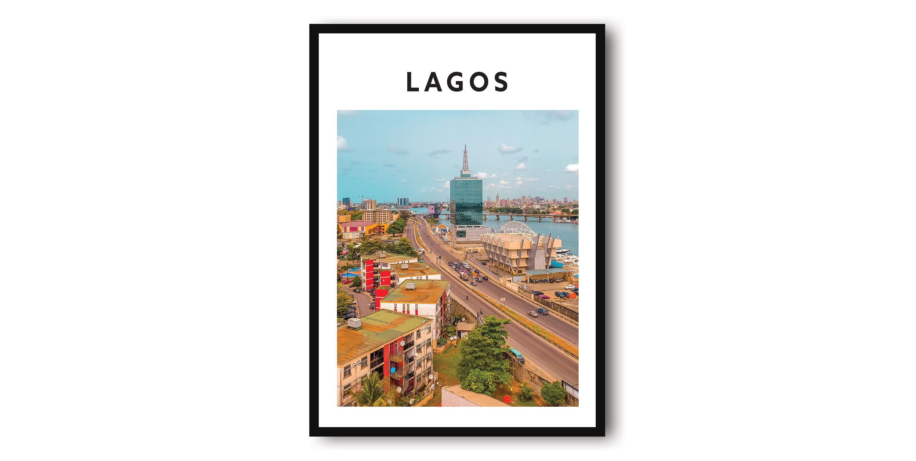 Lagos Travel Print, Nigeria Poster, Unique Wallart Decor, Minimalist art, Home Decor, Popular Print A1/A2/A3/A4/A5