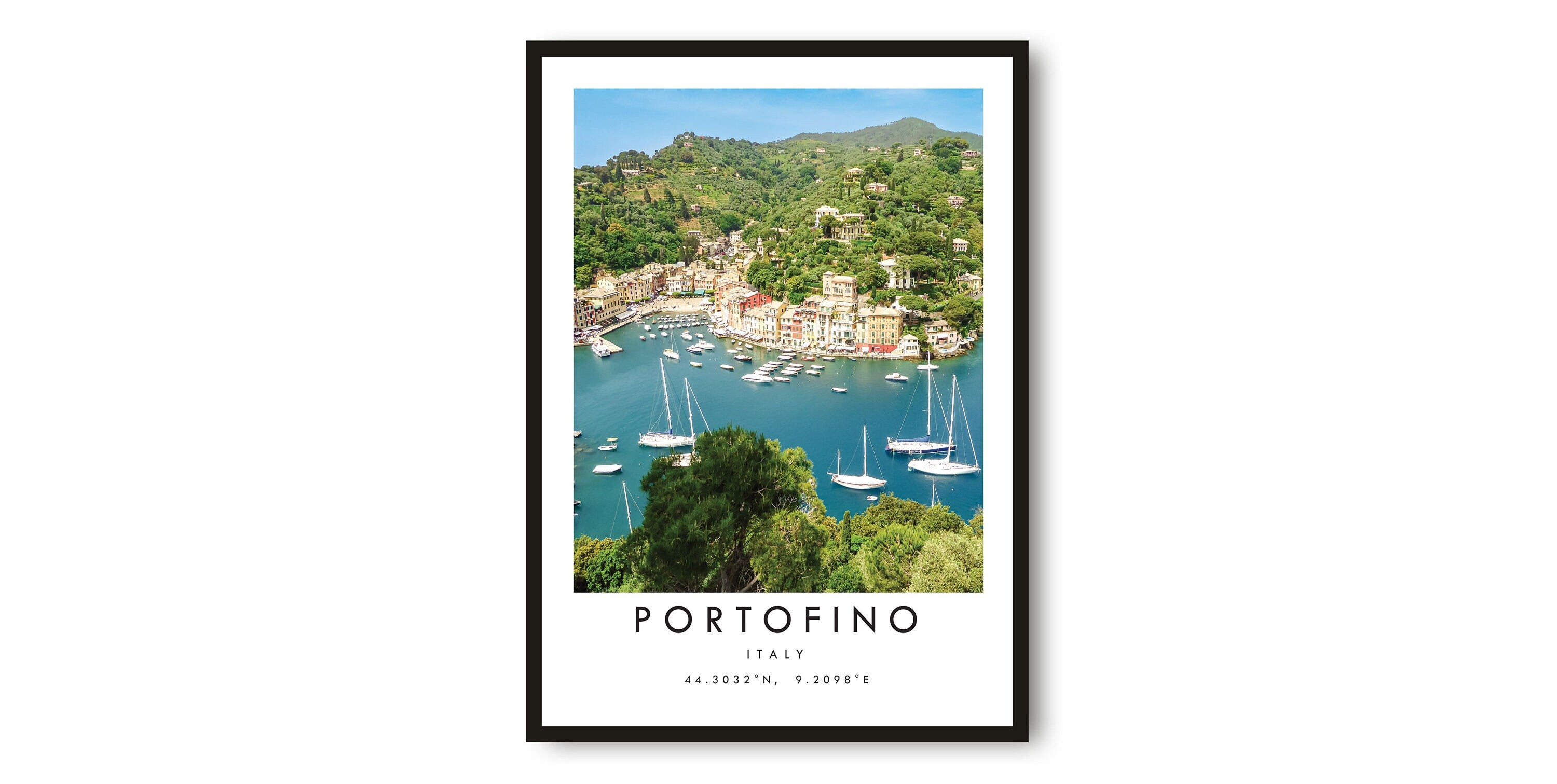 Portofino Travel Print, Portofino Italy Poster, Colour Print, Unique Wall Art, Minimalist Home Decor, City A1/A2/A3/A4/A5