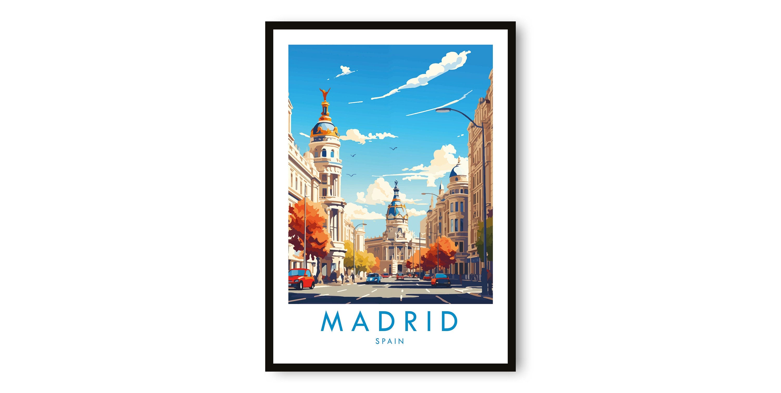 Madrid Travel Print, Madrid Travel Poster, Spain Print, Travel Decor, Popular Print, Birthday Gift, A1/A2/A3/A4/A5