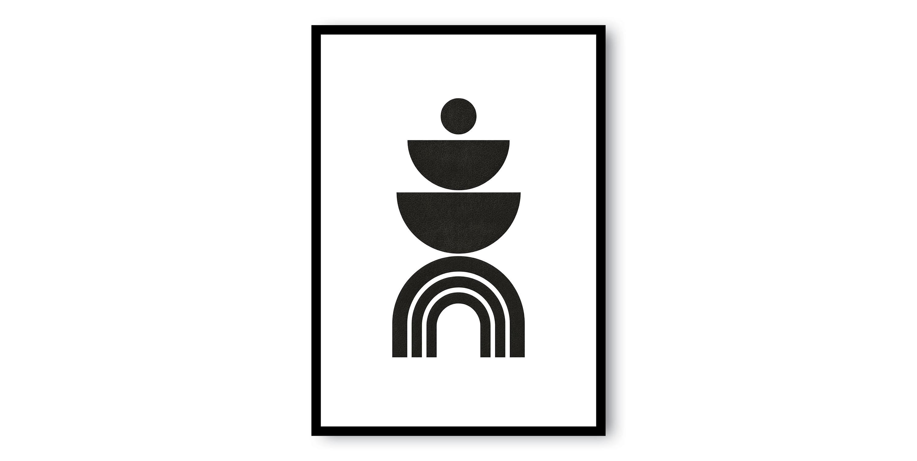 Minimalist Rainbow Geometry Print