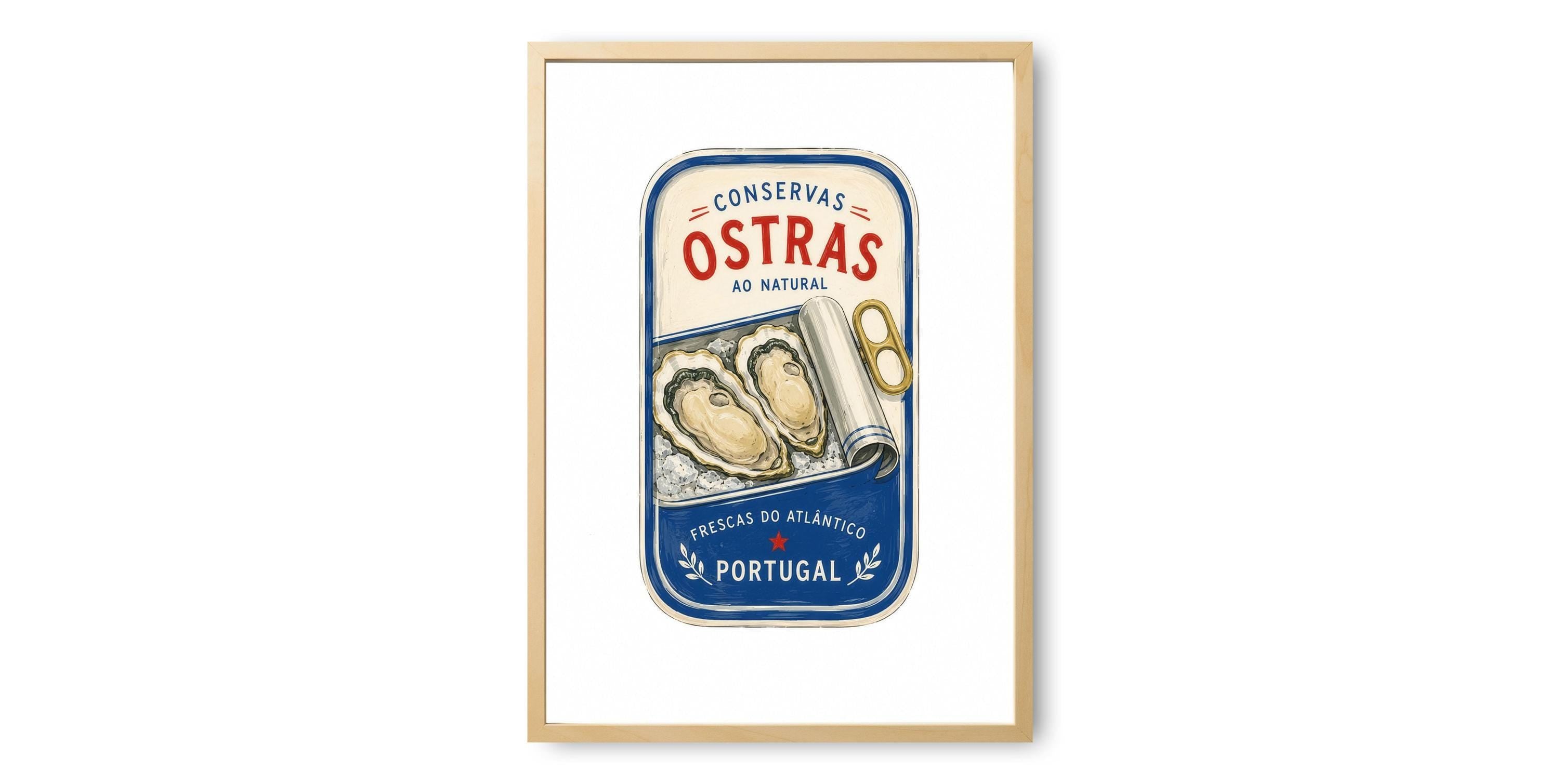 Portuguese Oyster Tin Print