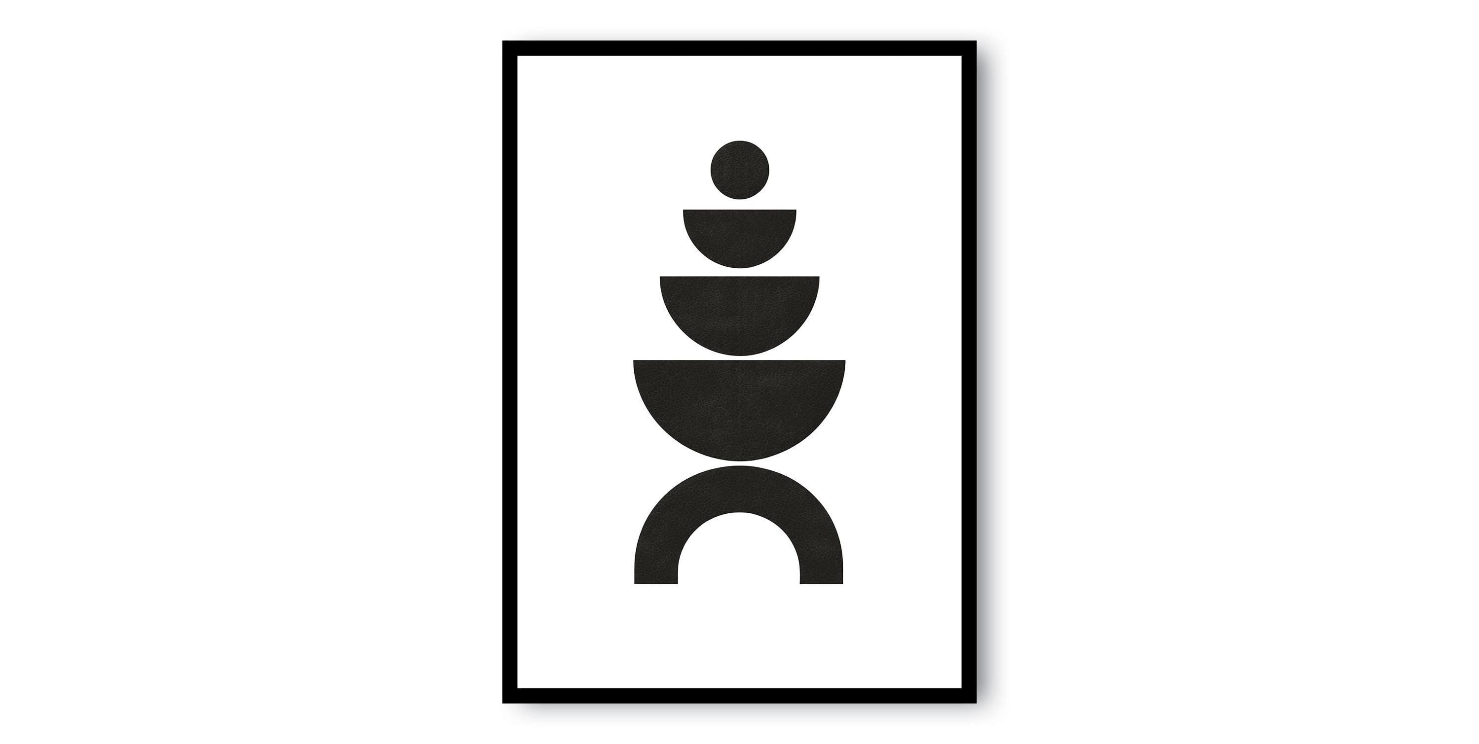 Minimalist Stacked Geometry Print