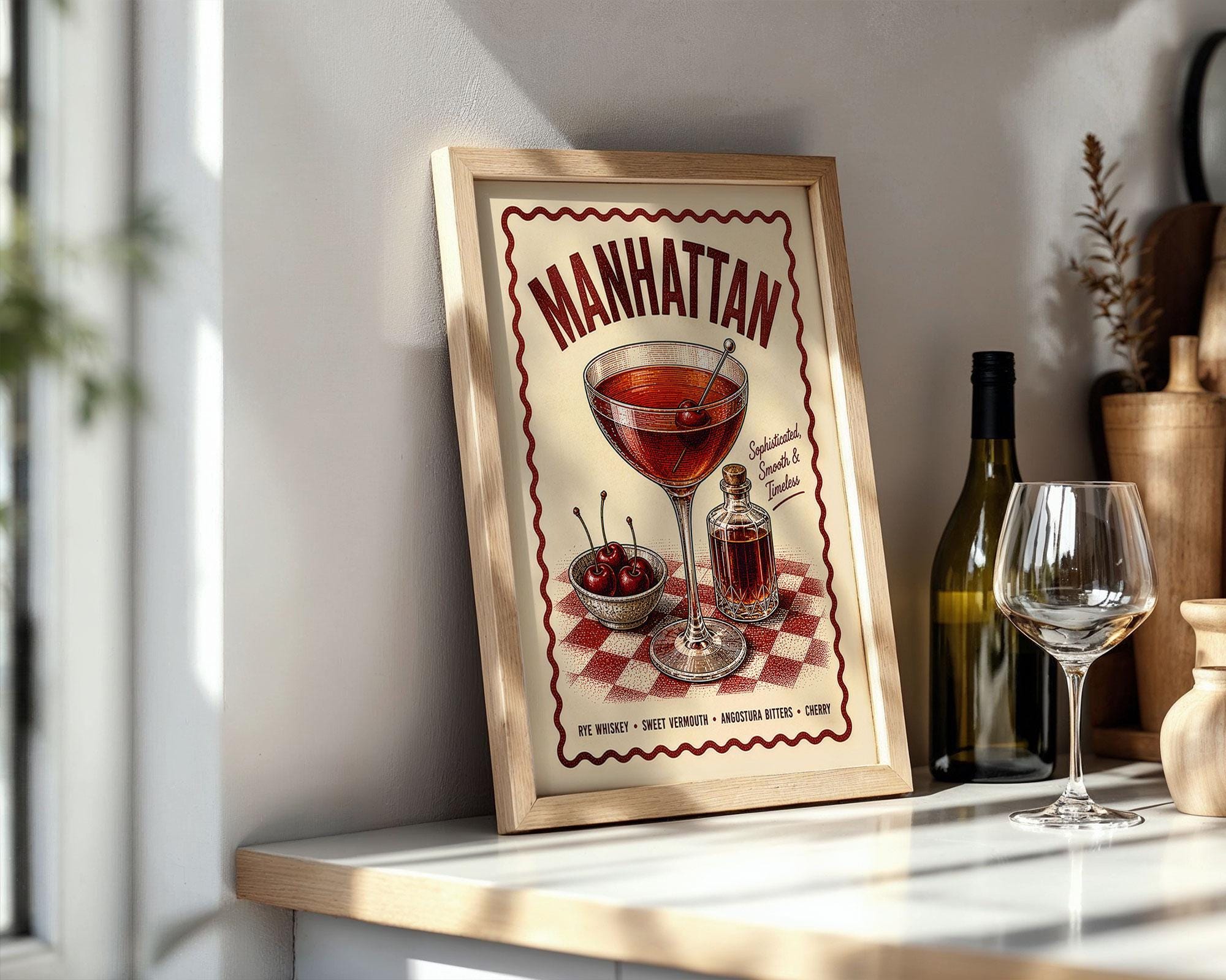 Manhattan Cocktail Print