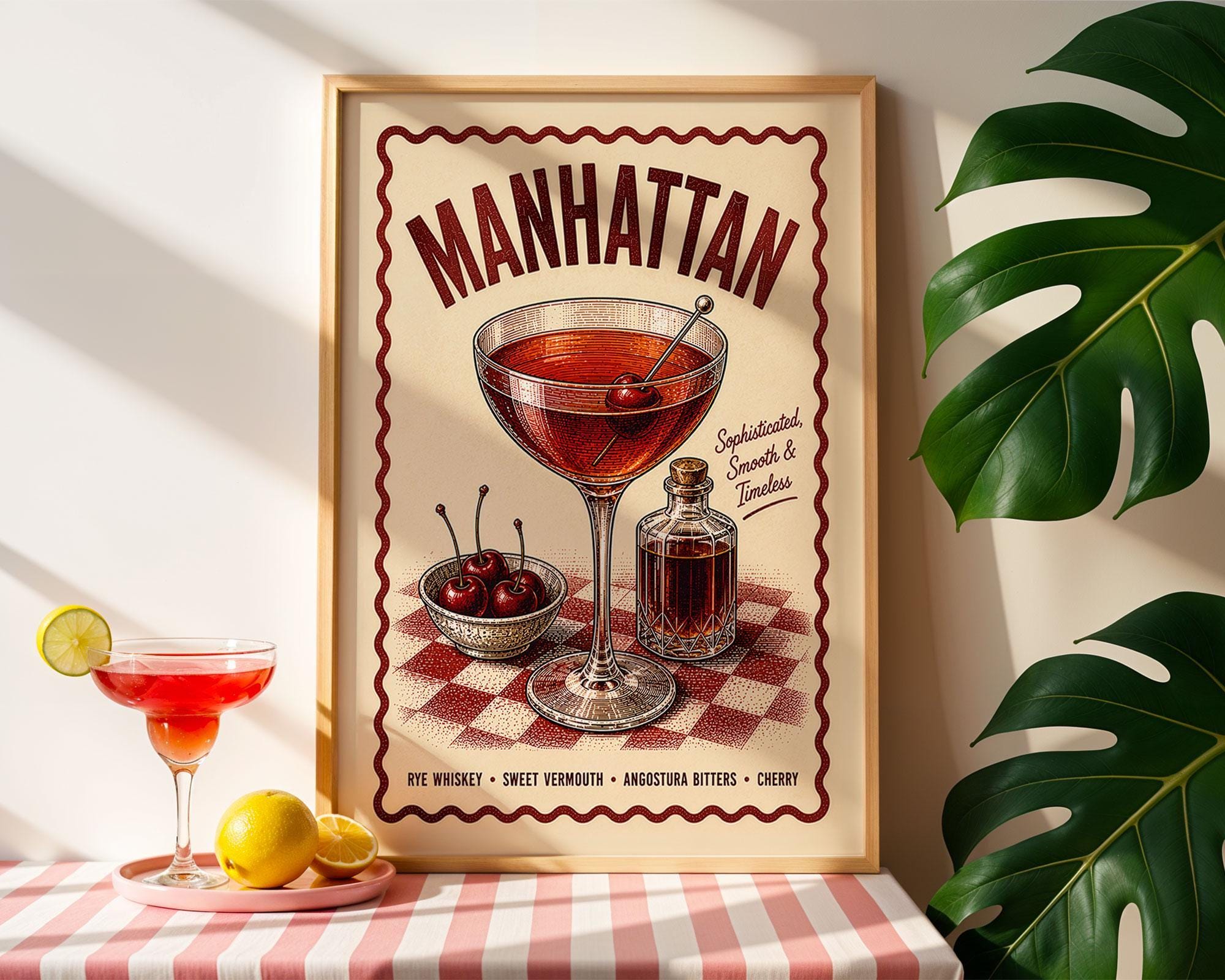 Manhattan Cocktail Print
