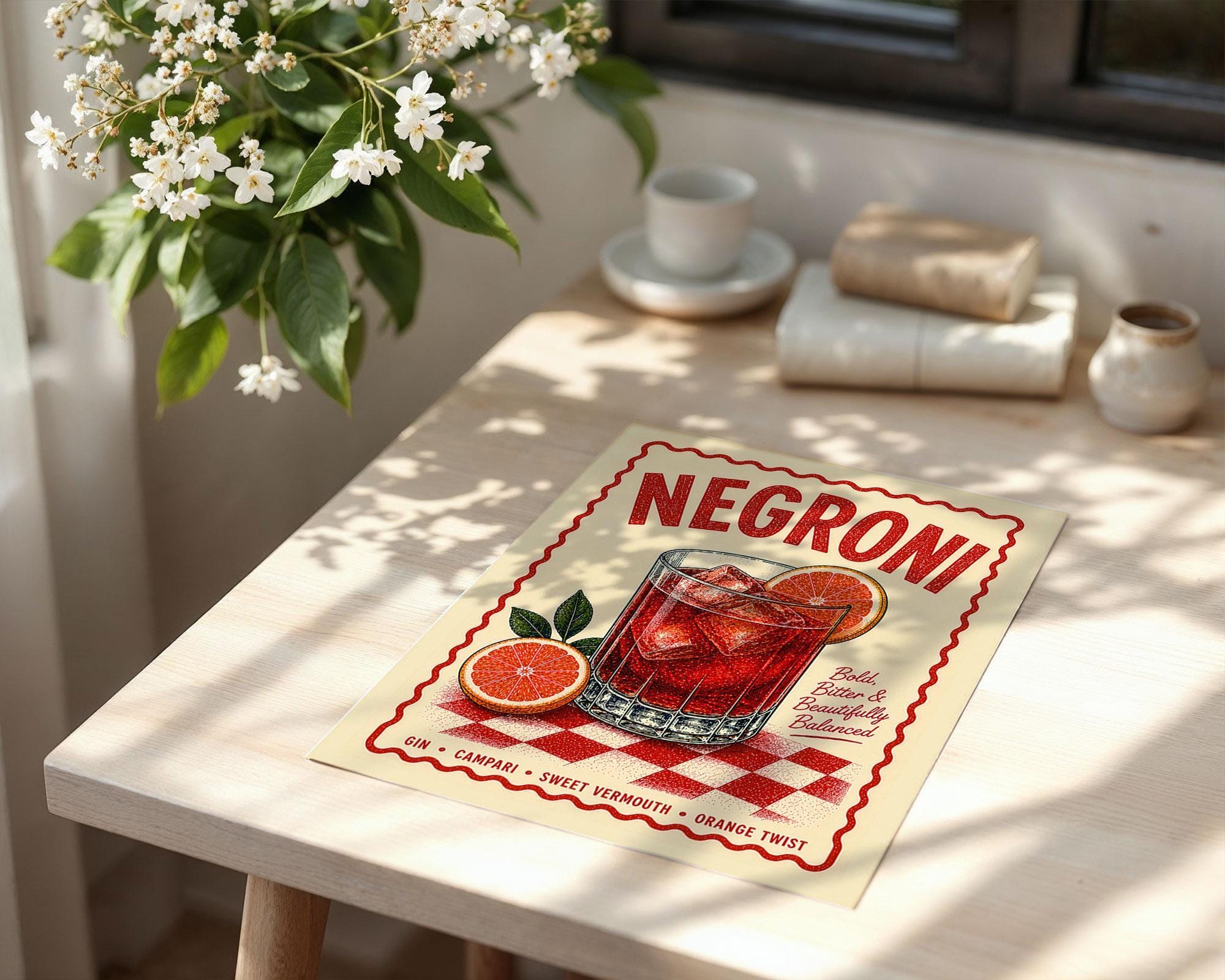 Negroni Cocktail Print