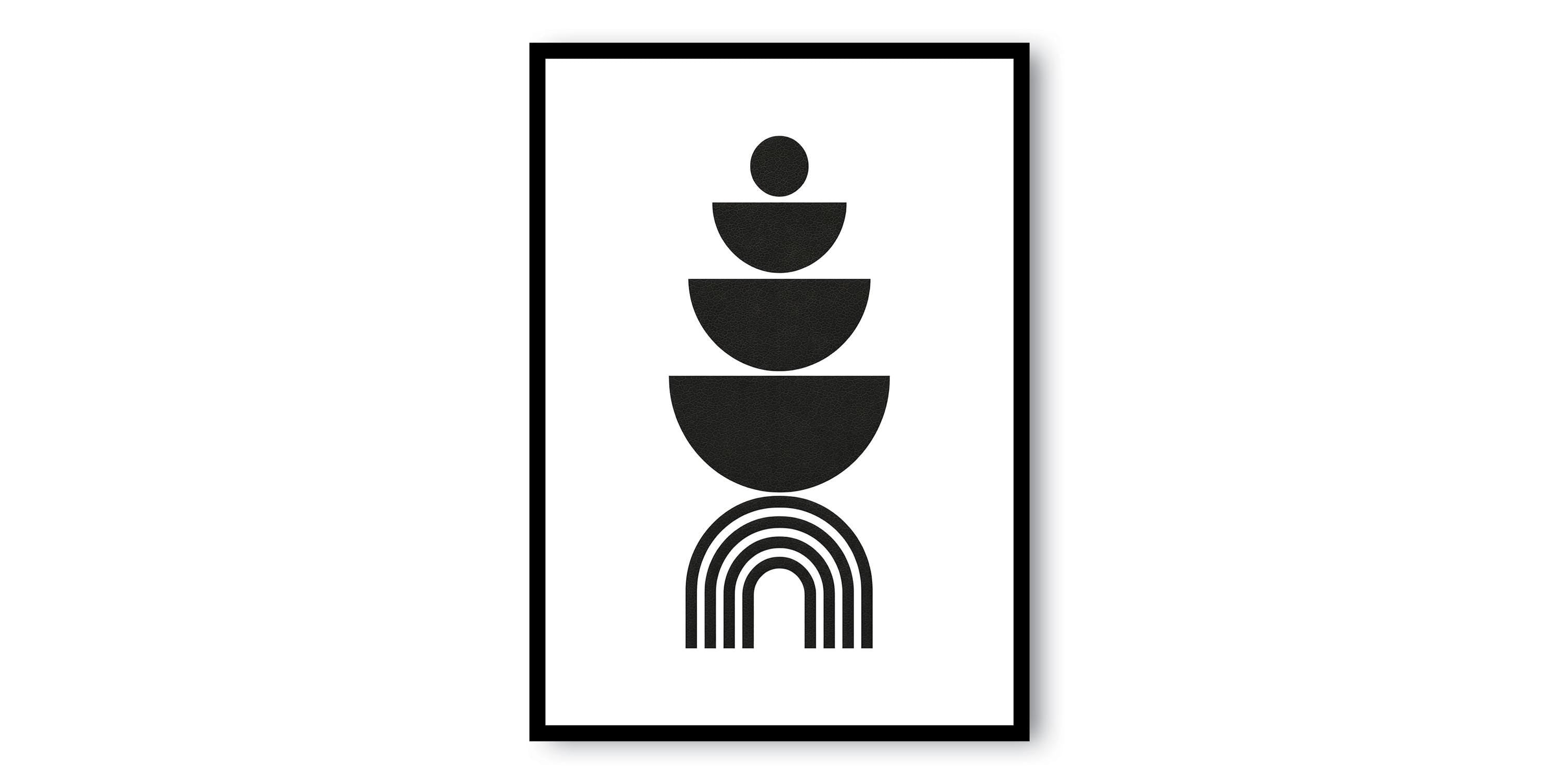 Minimalist Geometric Rainbow Print