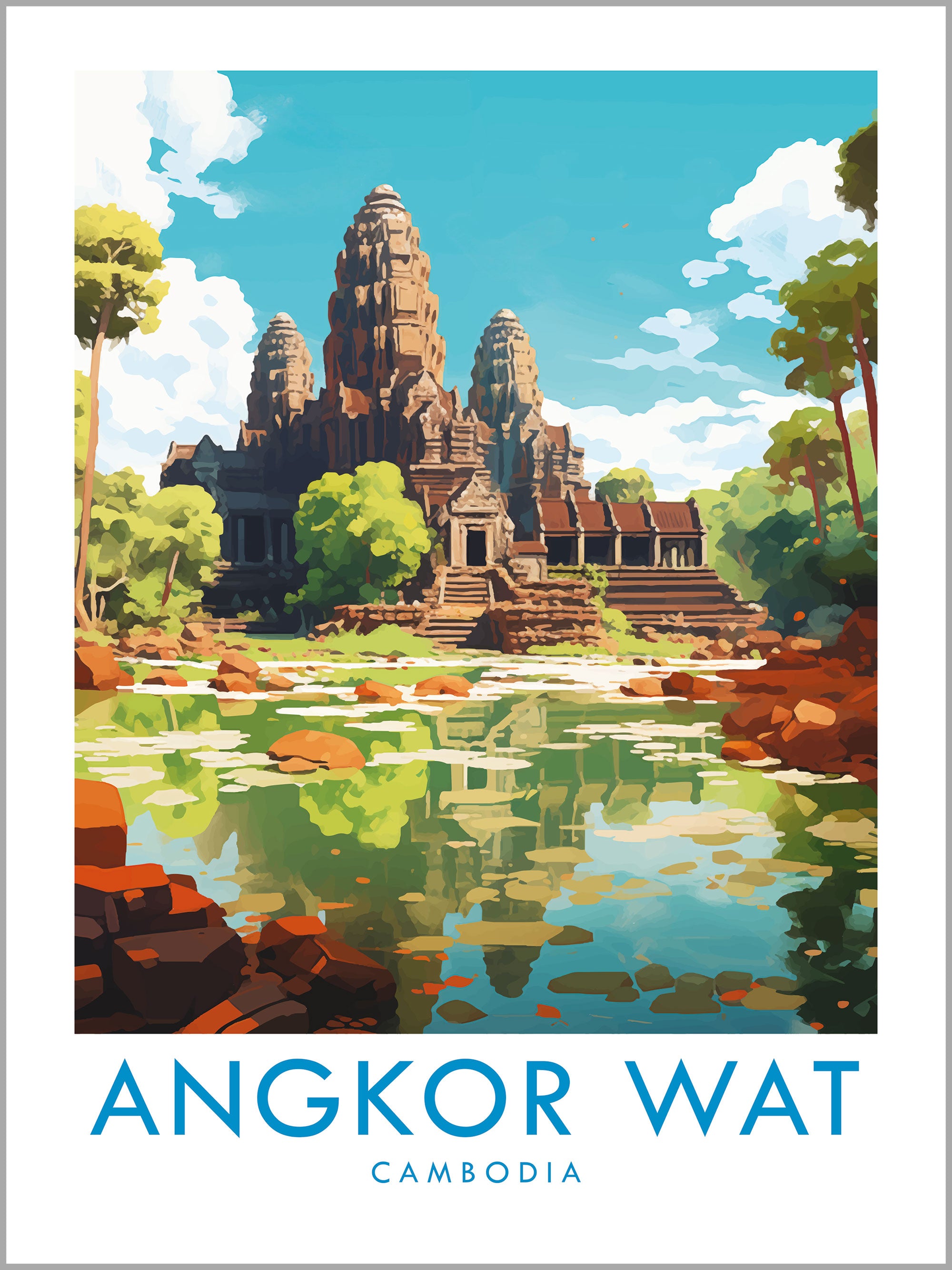 Angkor Wat Travel Print