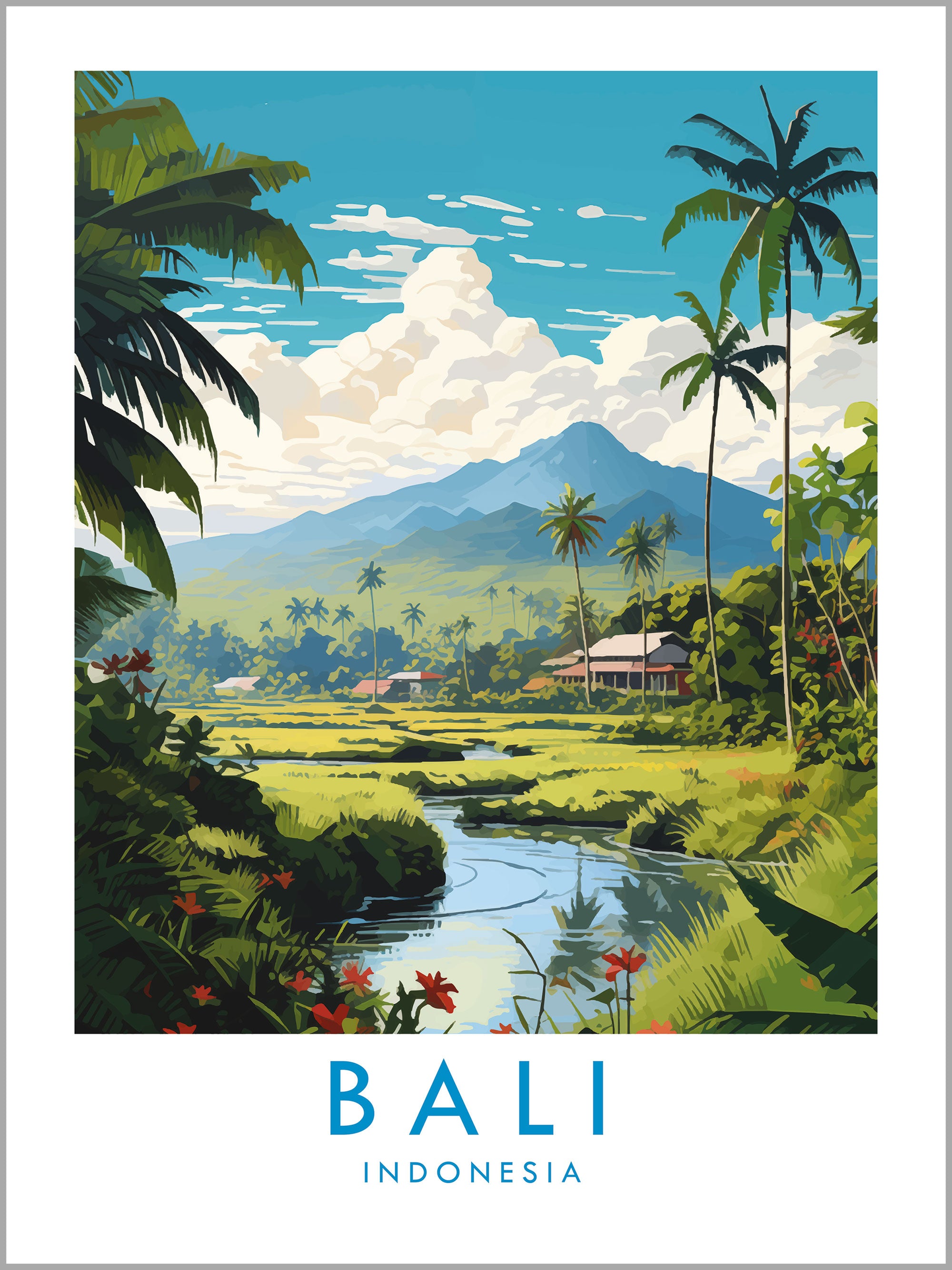 Bali Travel Print