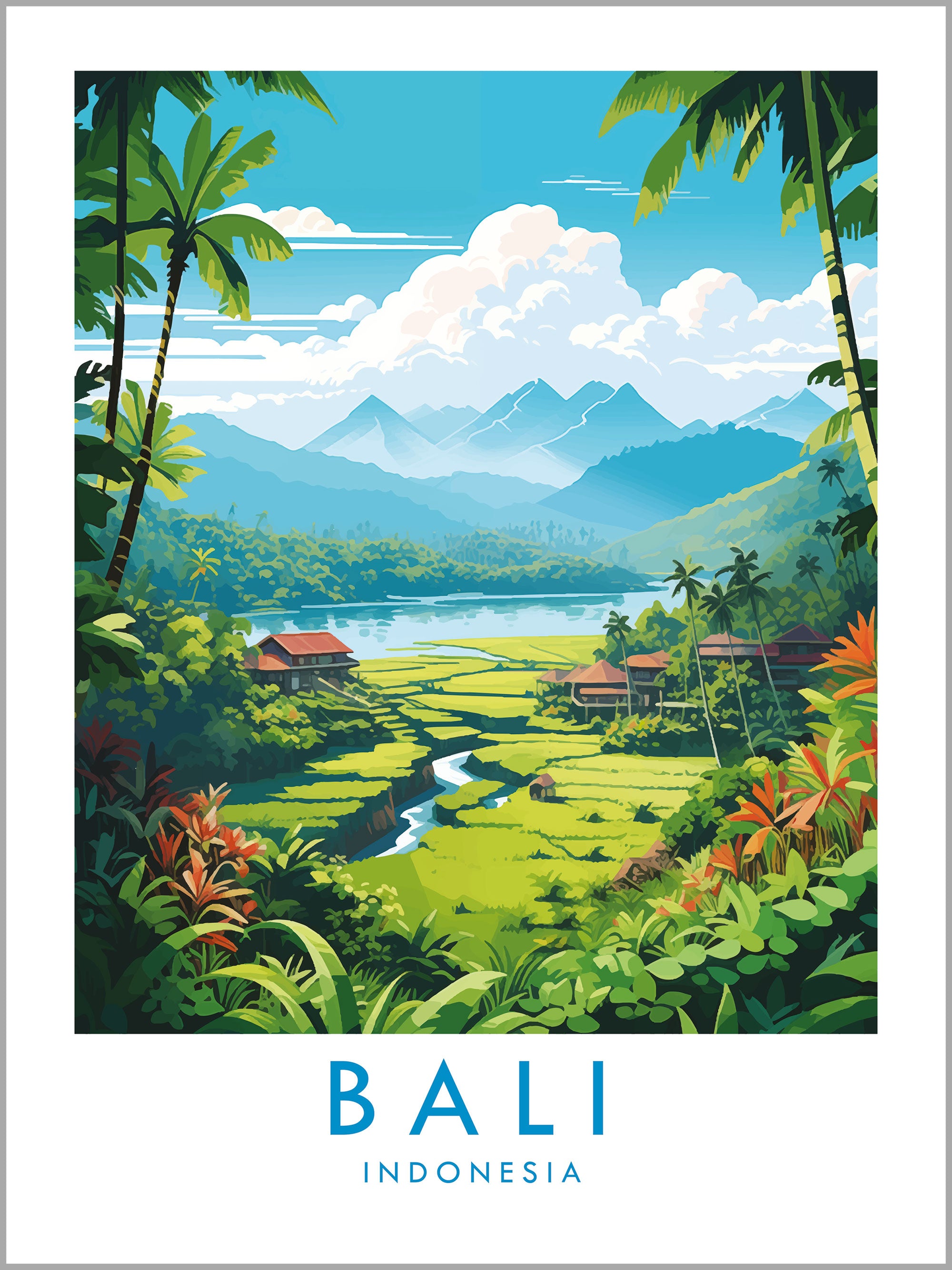 Bali Travel Print