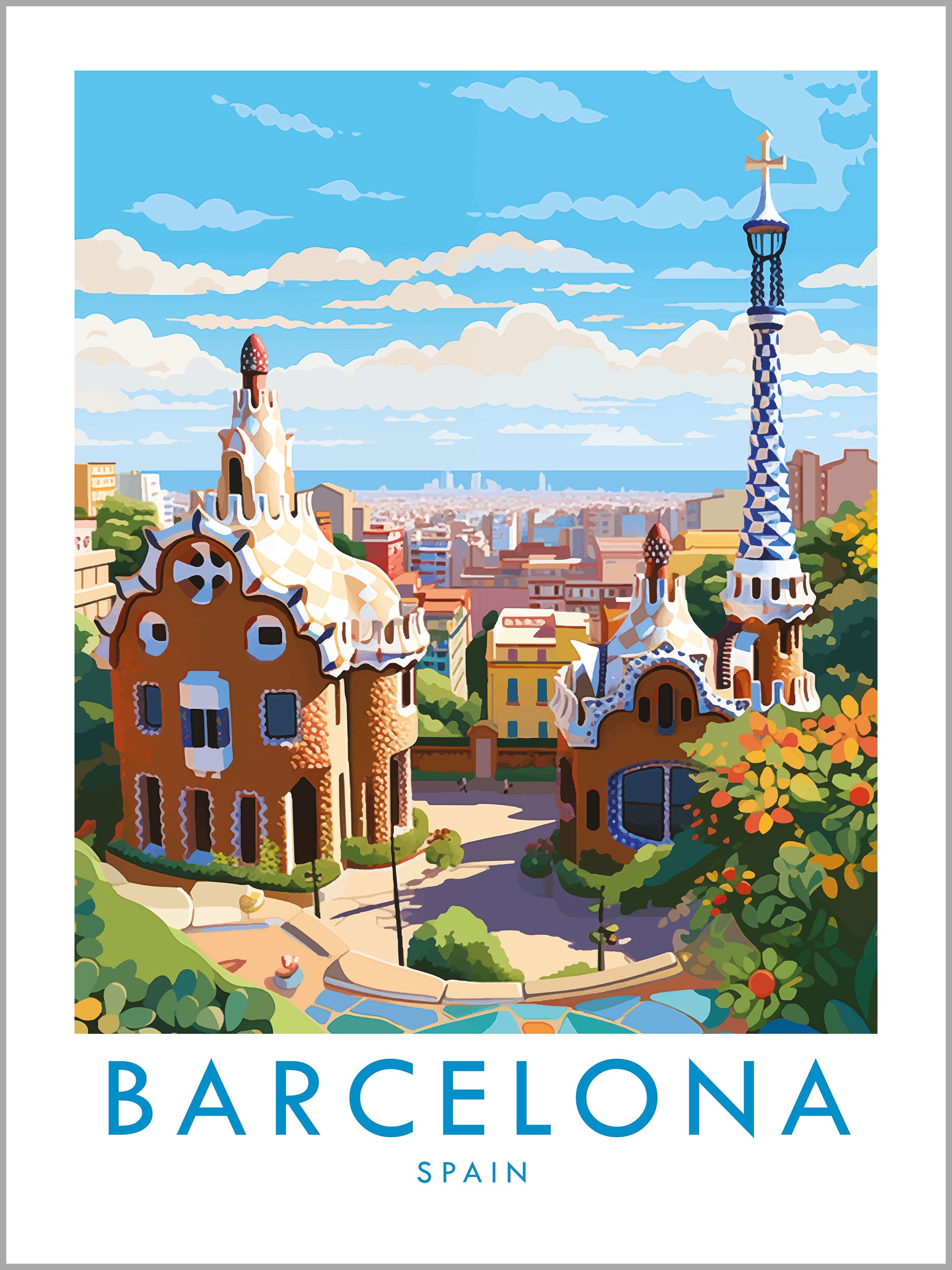 Barcelona Travel Print
