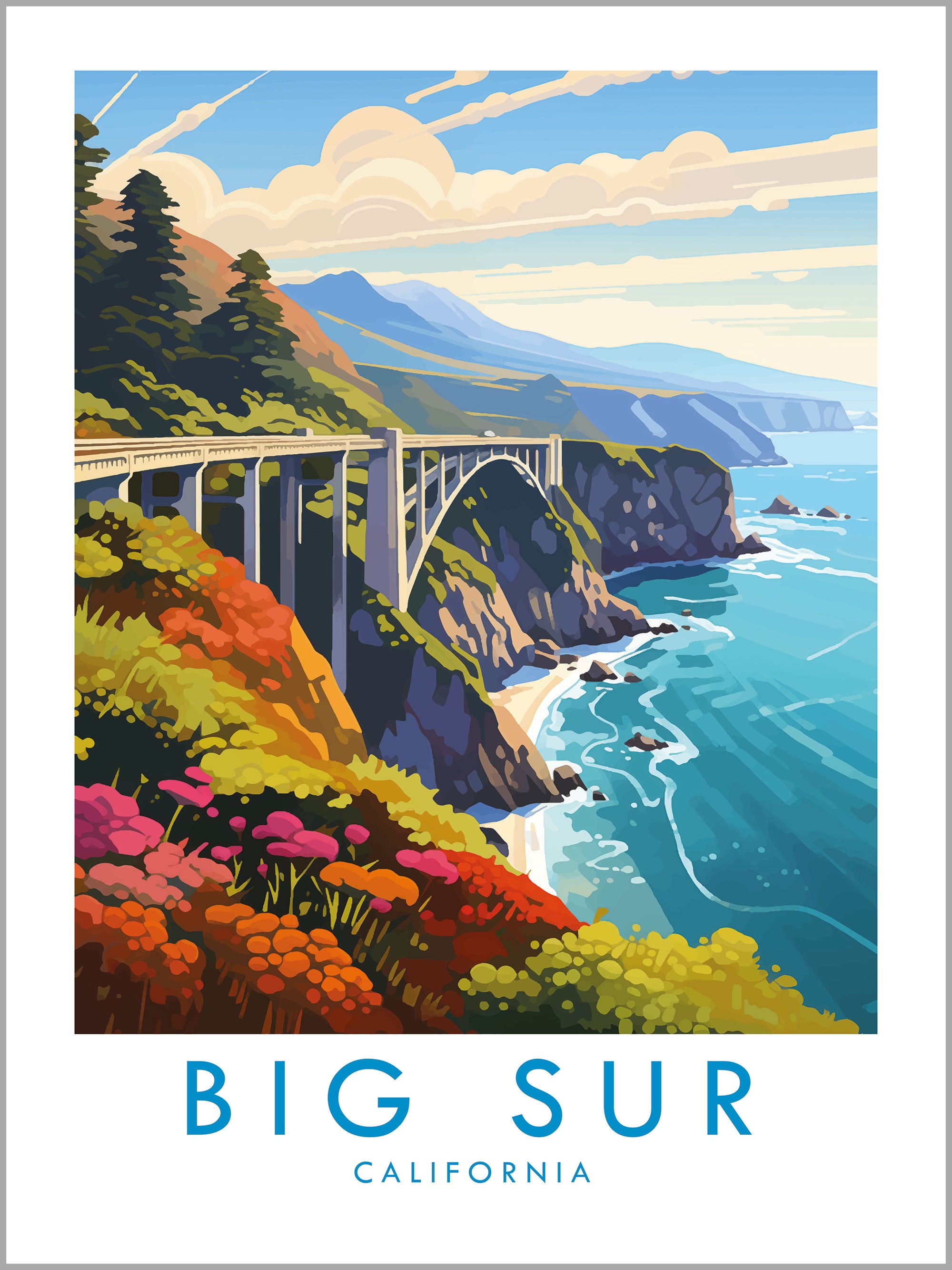 Big Sur Travel Print