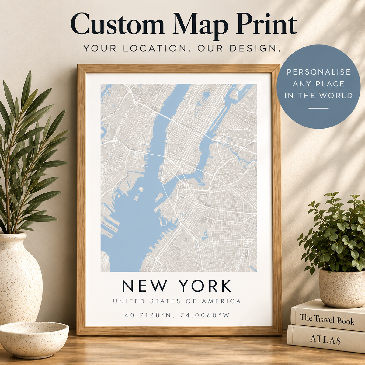 Create Your Own Contemporary Map Print