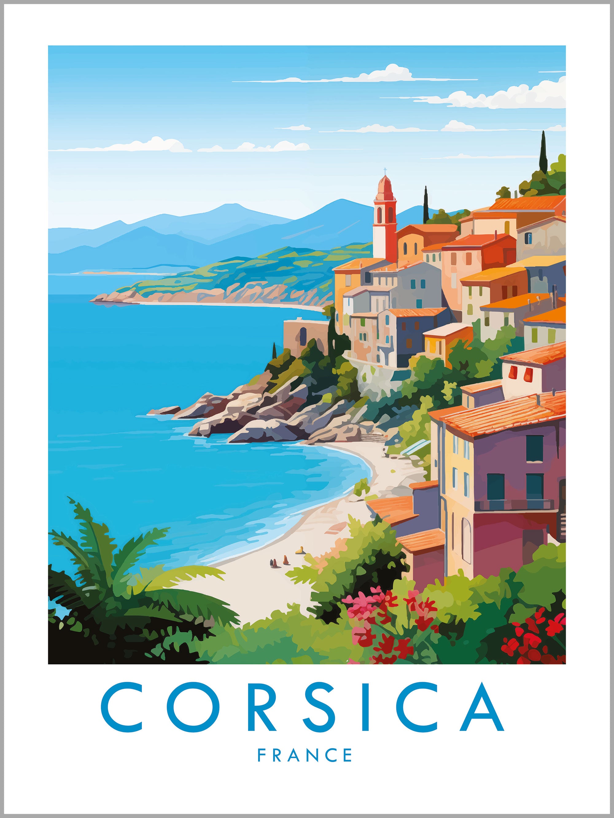 Corsica Travel Print