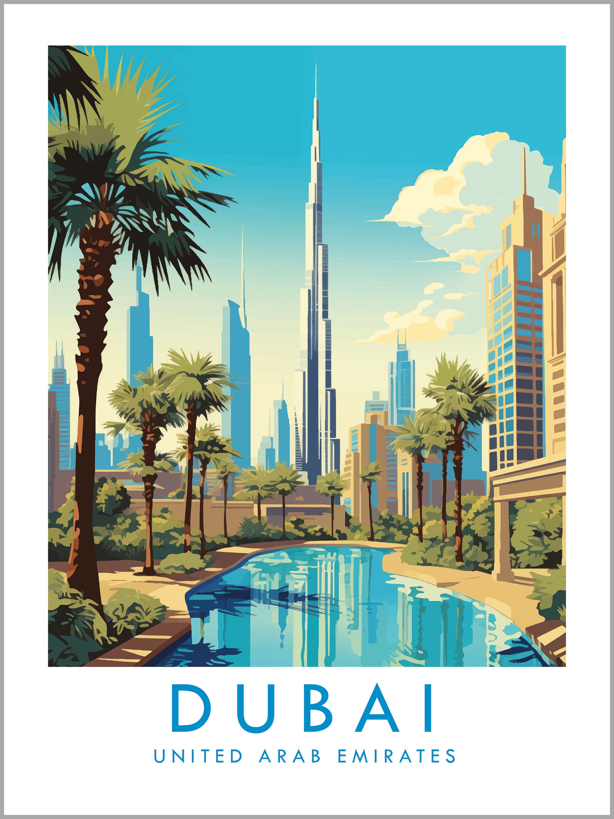 Dubai Travel Print