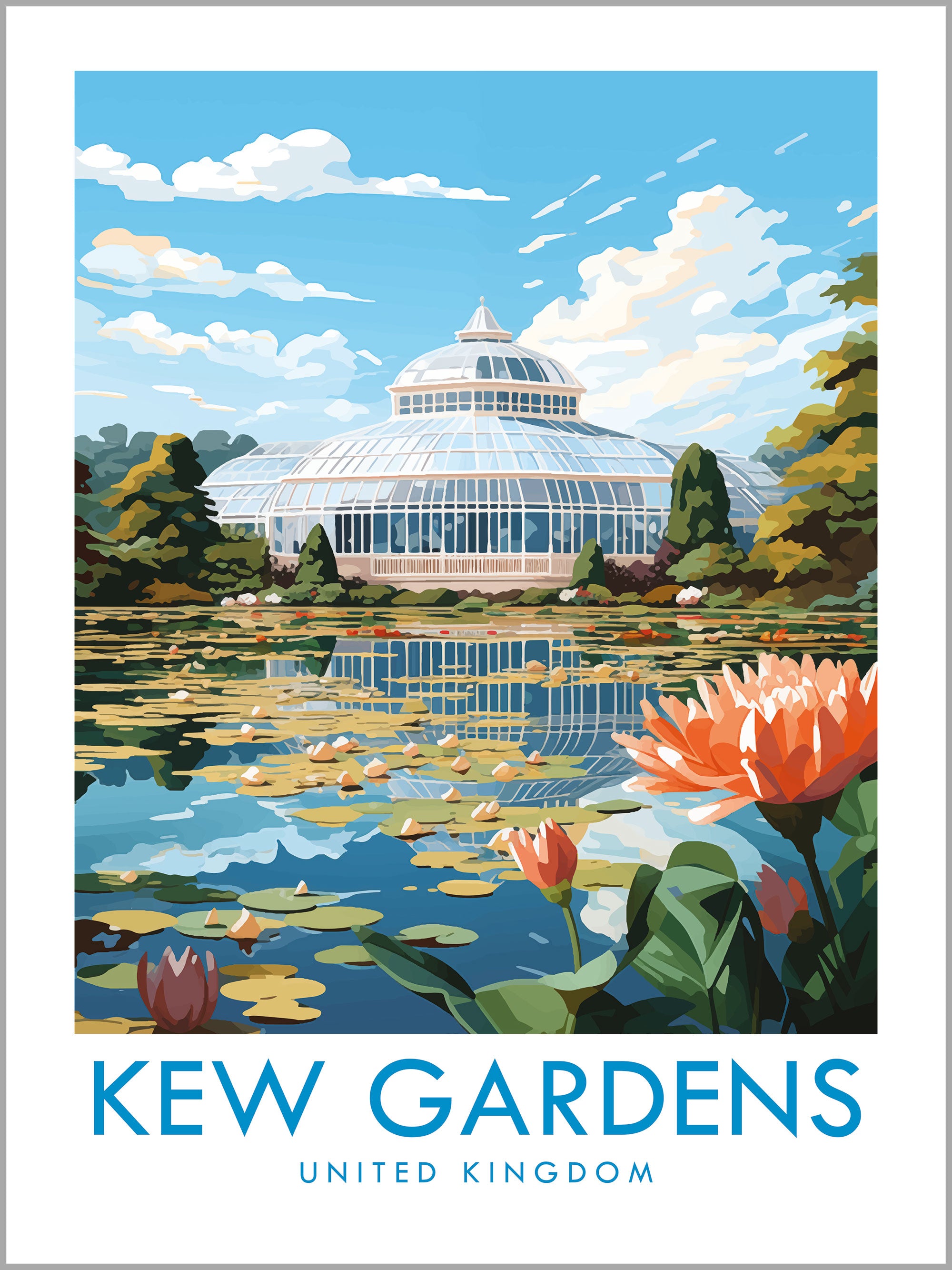 Kew Gardens Travel Print