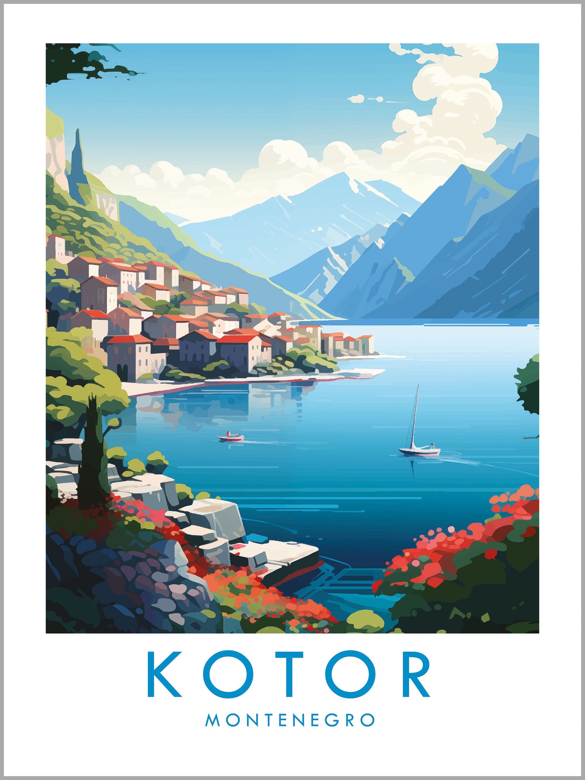 Kotor Travel Print