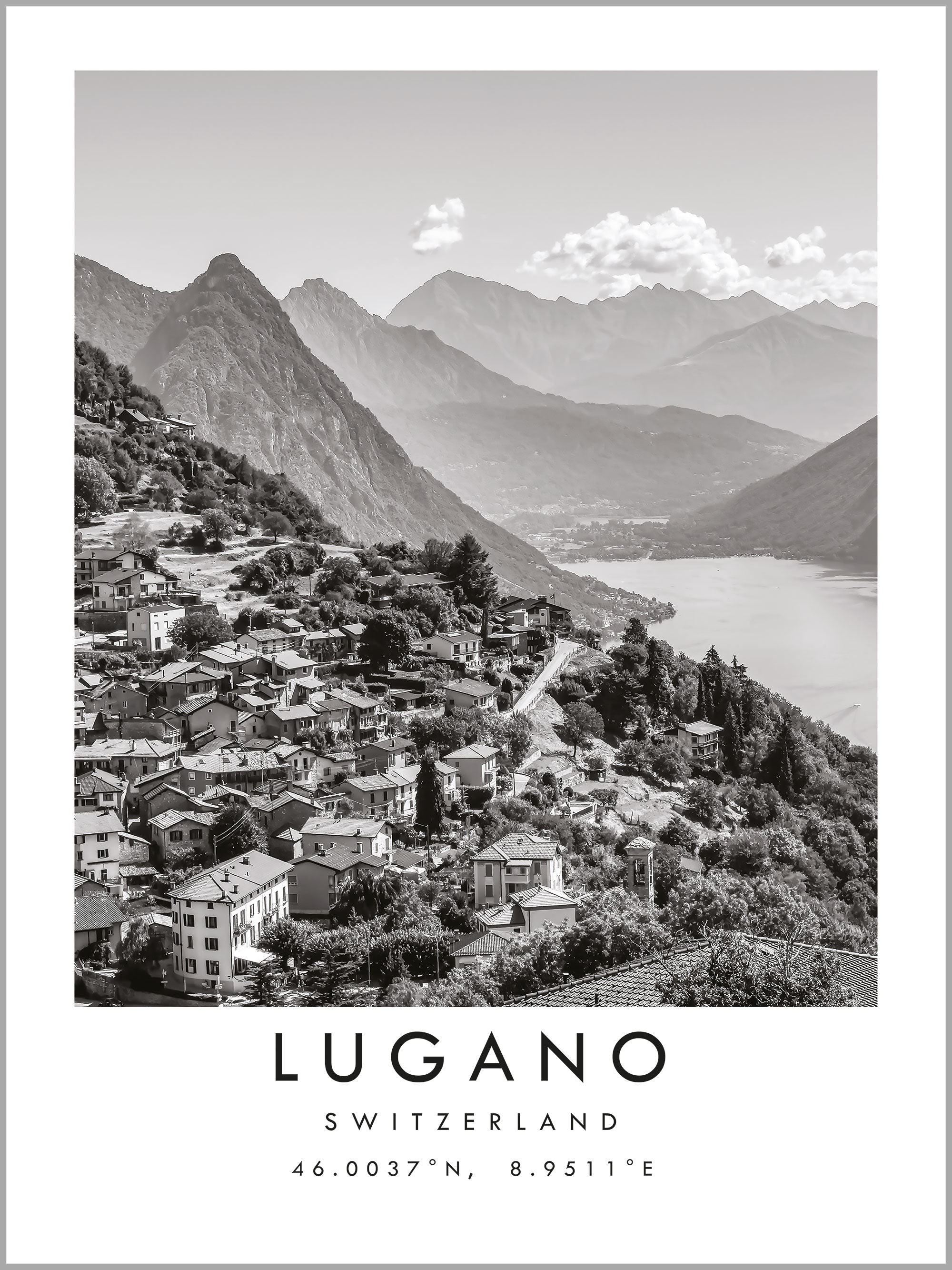 Lugano Travel Print