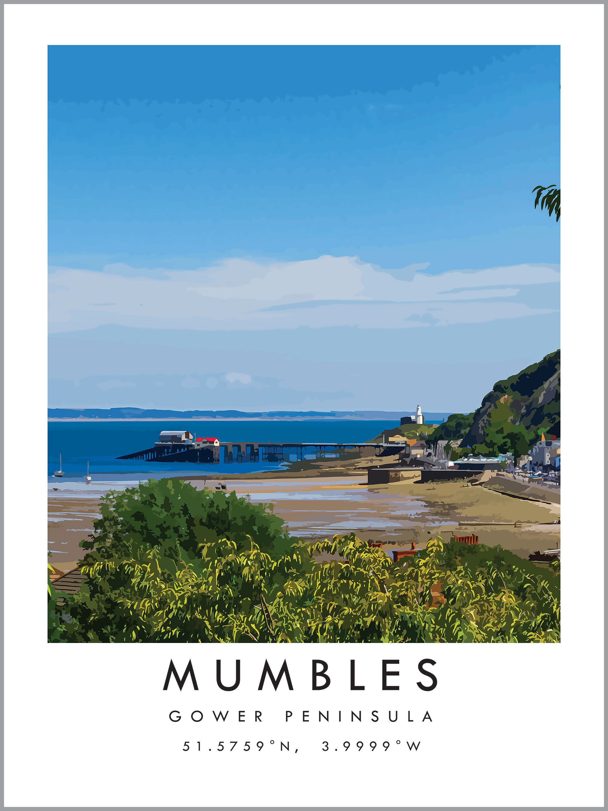 Mumbles Travel Print