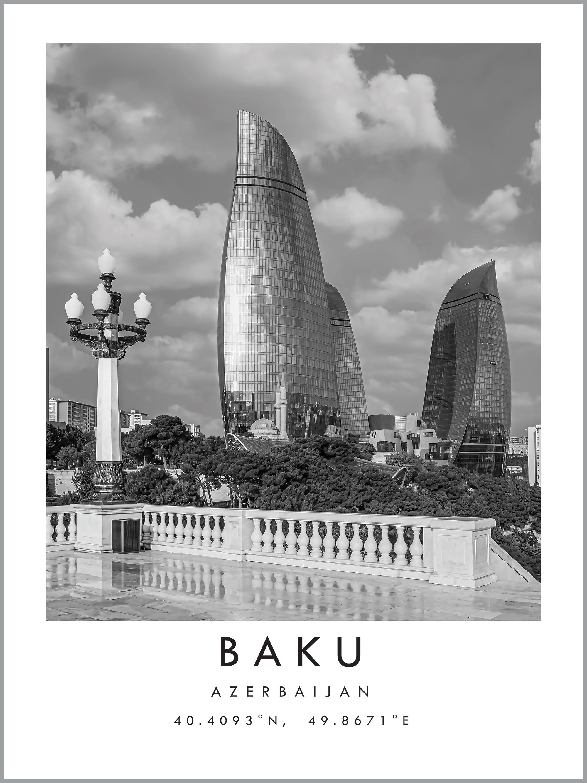 Baku Travel Print
