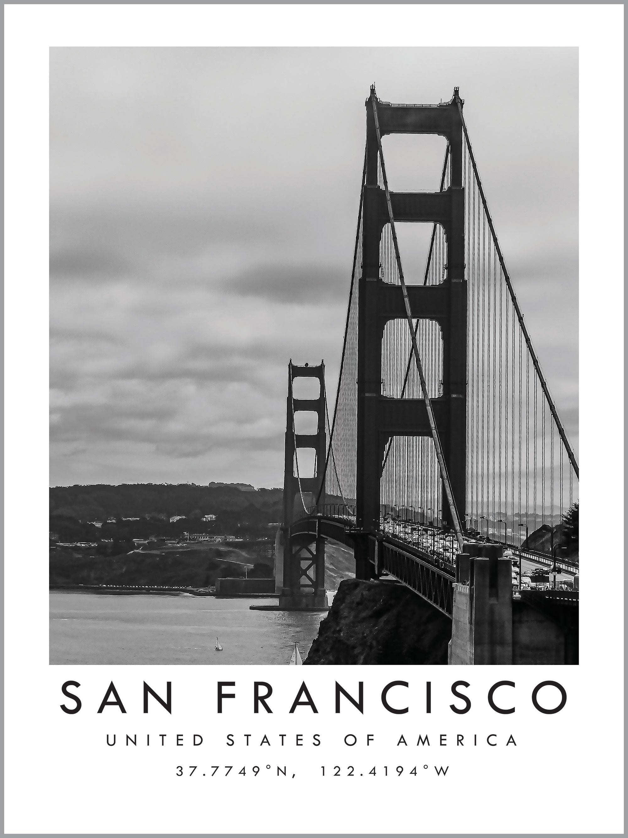 San Francisco Golden Gate Bridge Travel Print