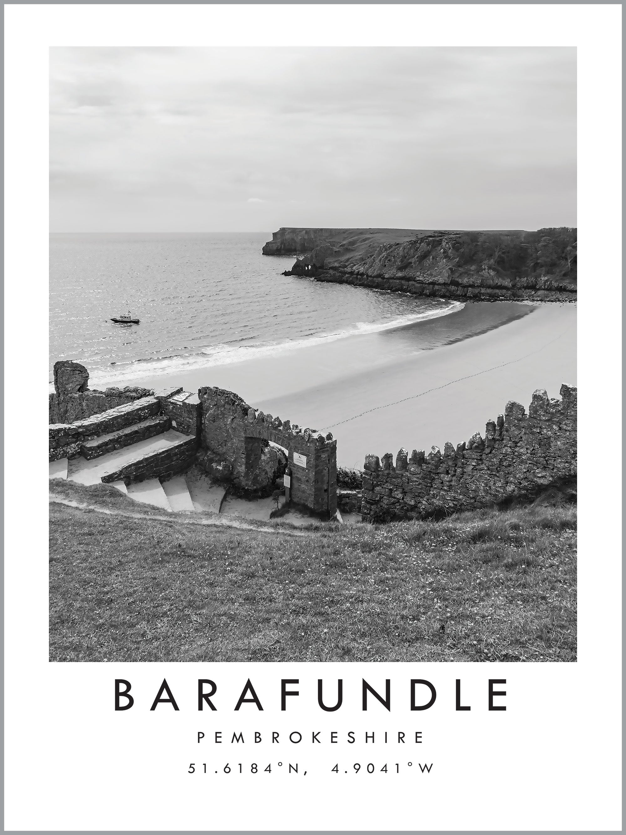 Barafundle Bay Travel Print