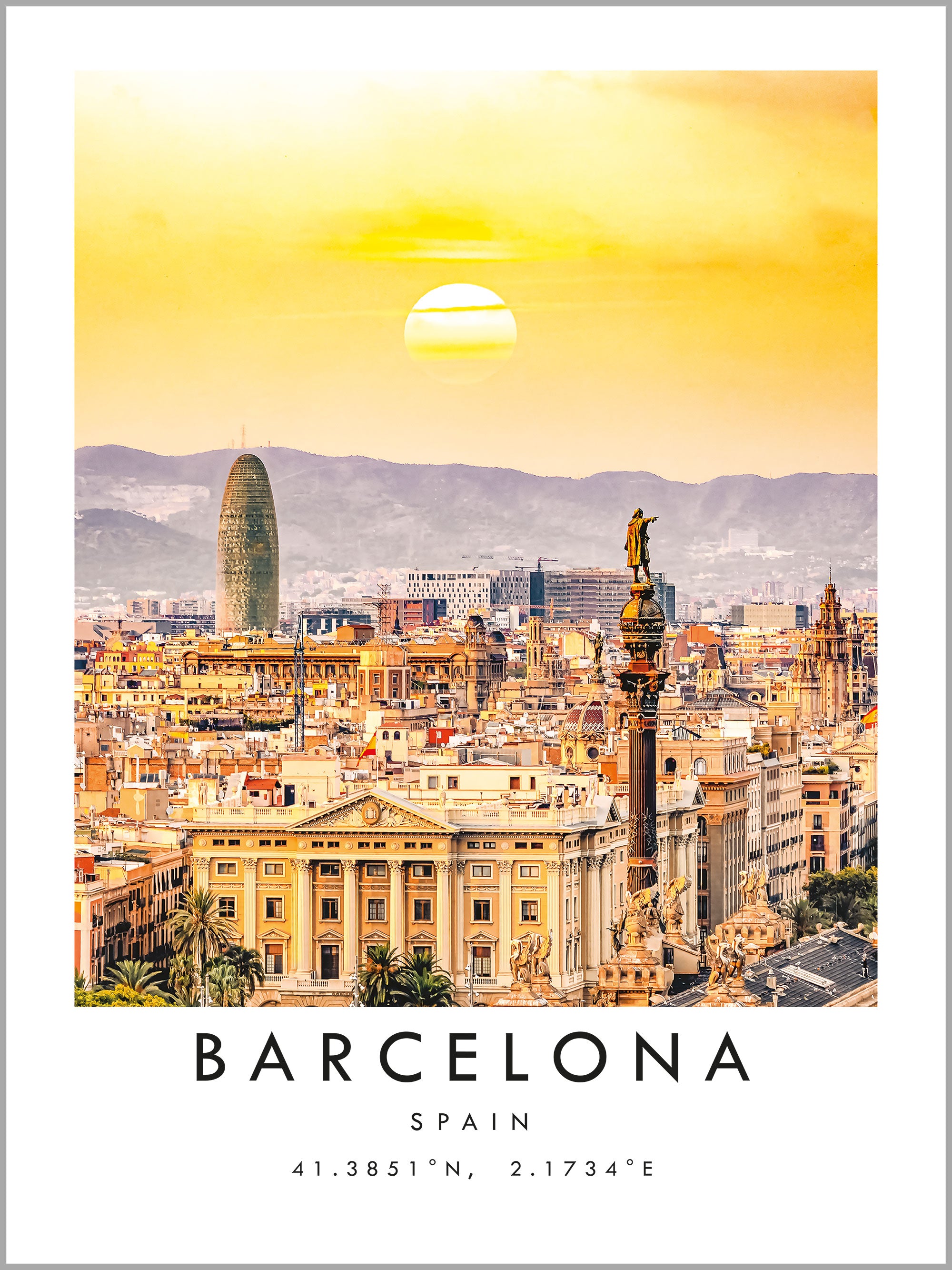 Barcelona Travel Print