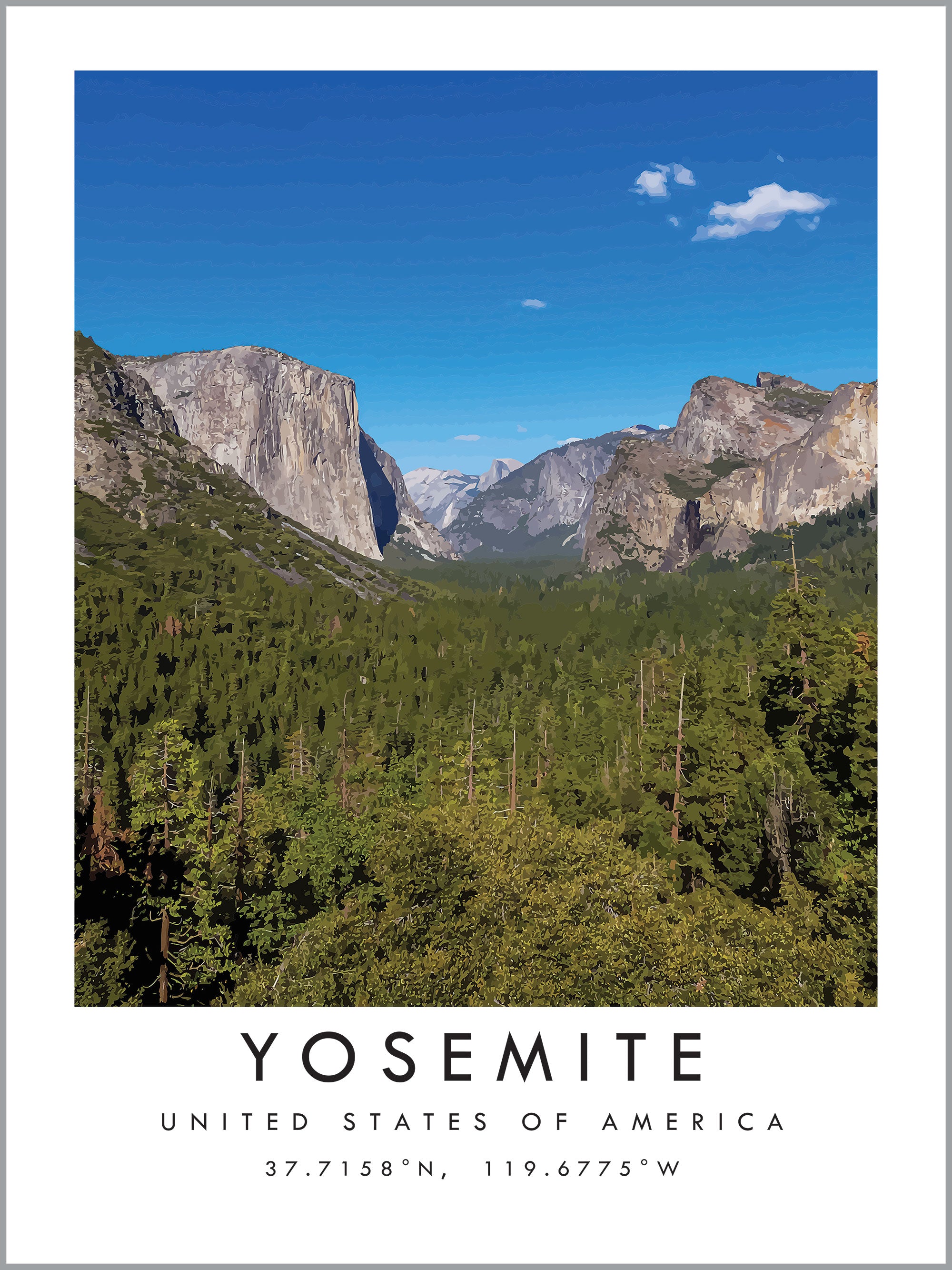 Yosemite Travel Print
