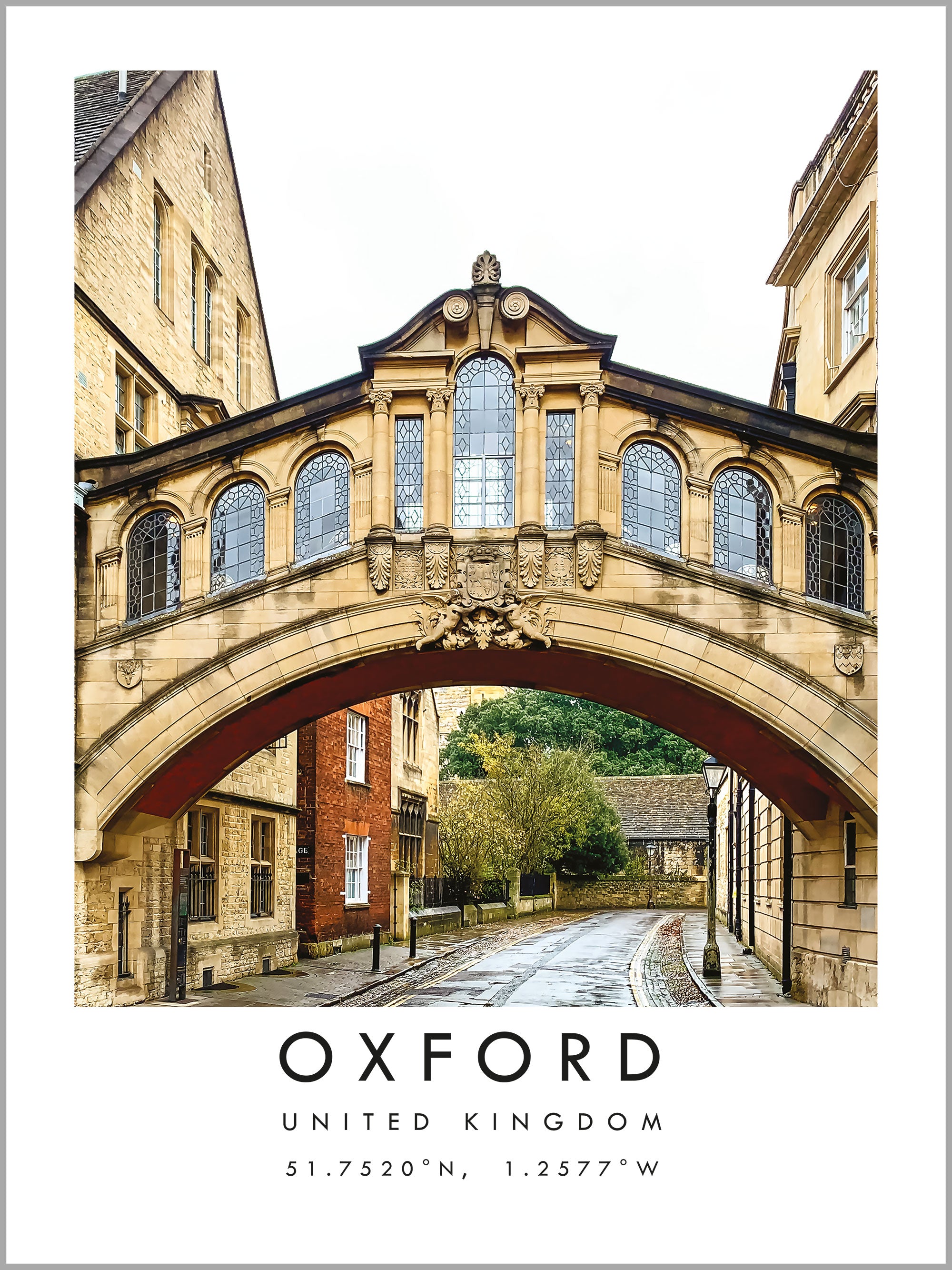 Oxford Bridge of Sighs Travel Print