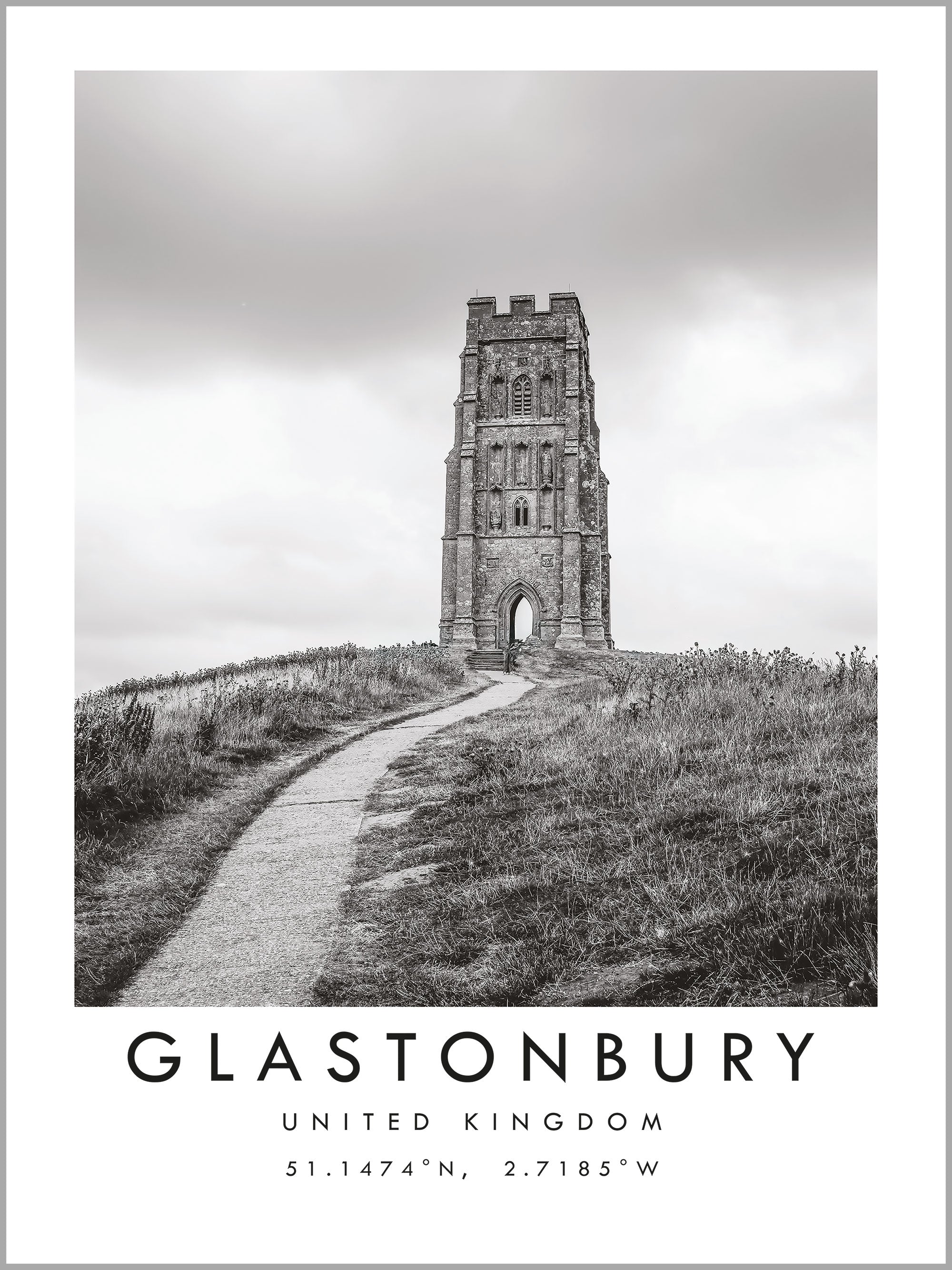 Glastonbury Travel Print