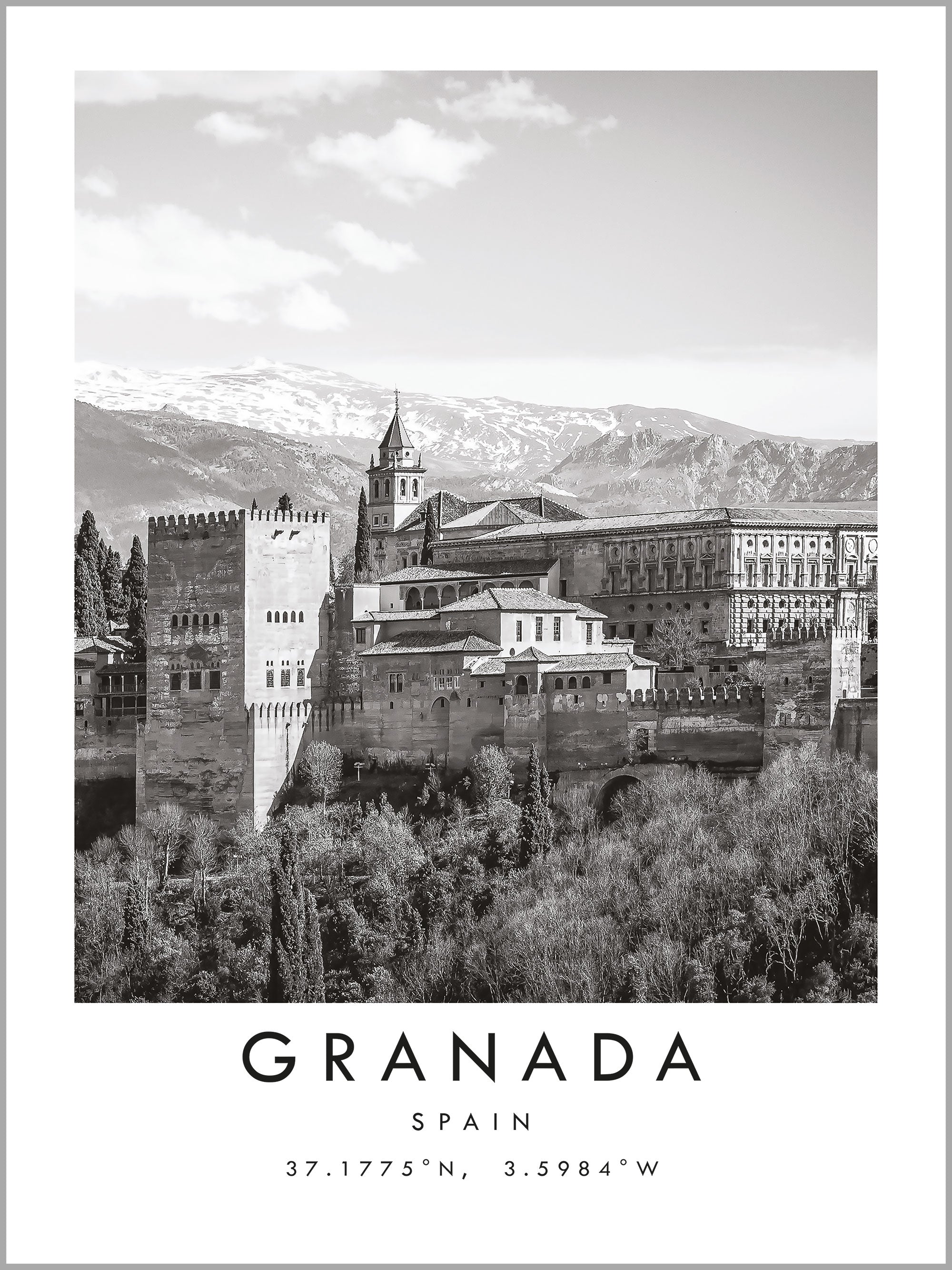Granada Travel Print