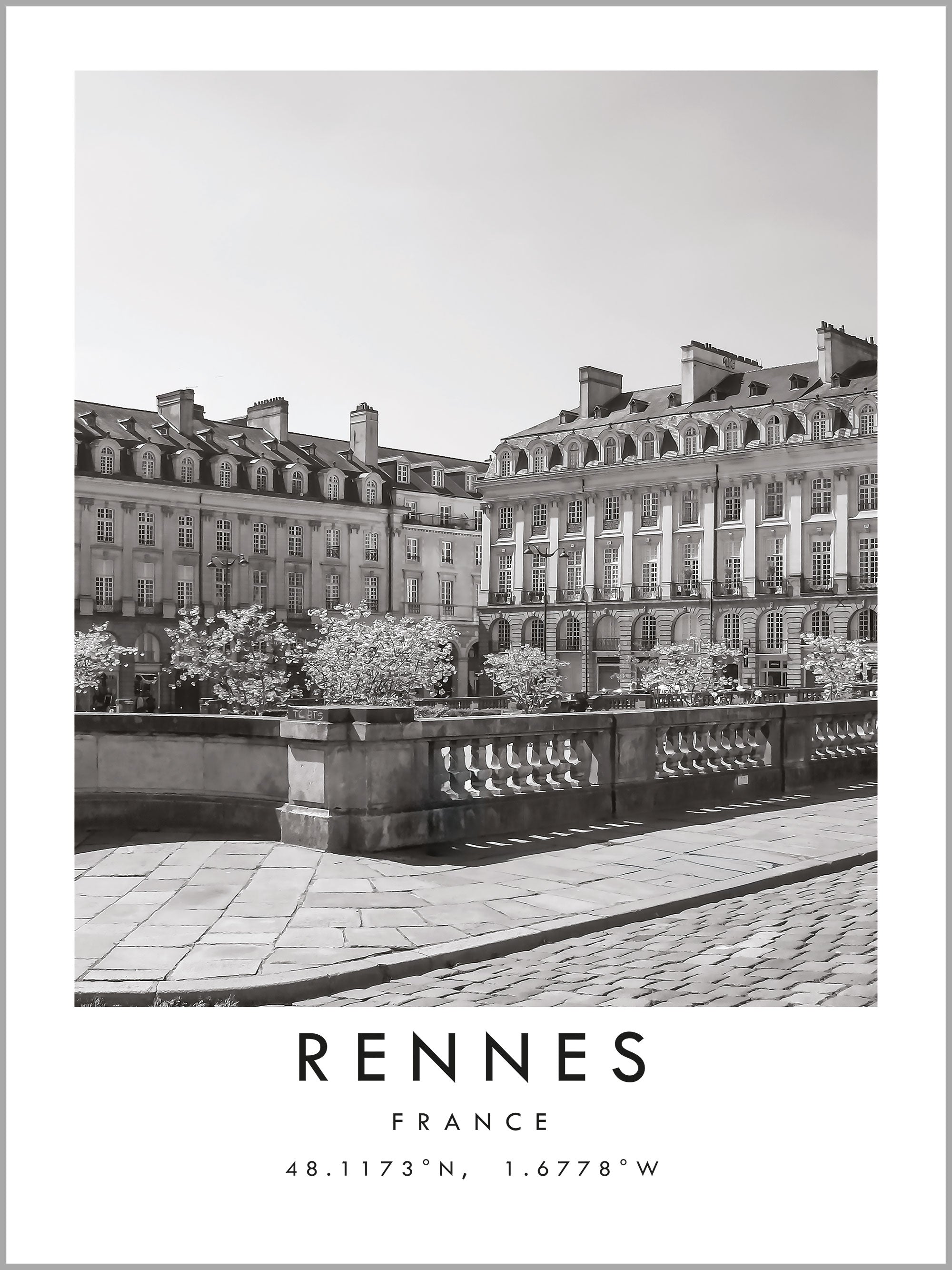 Rennes Travel Print