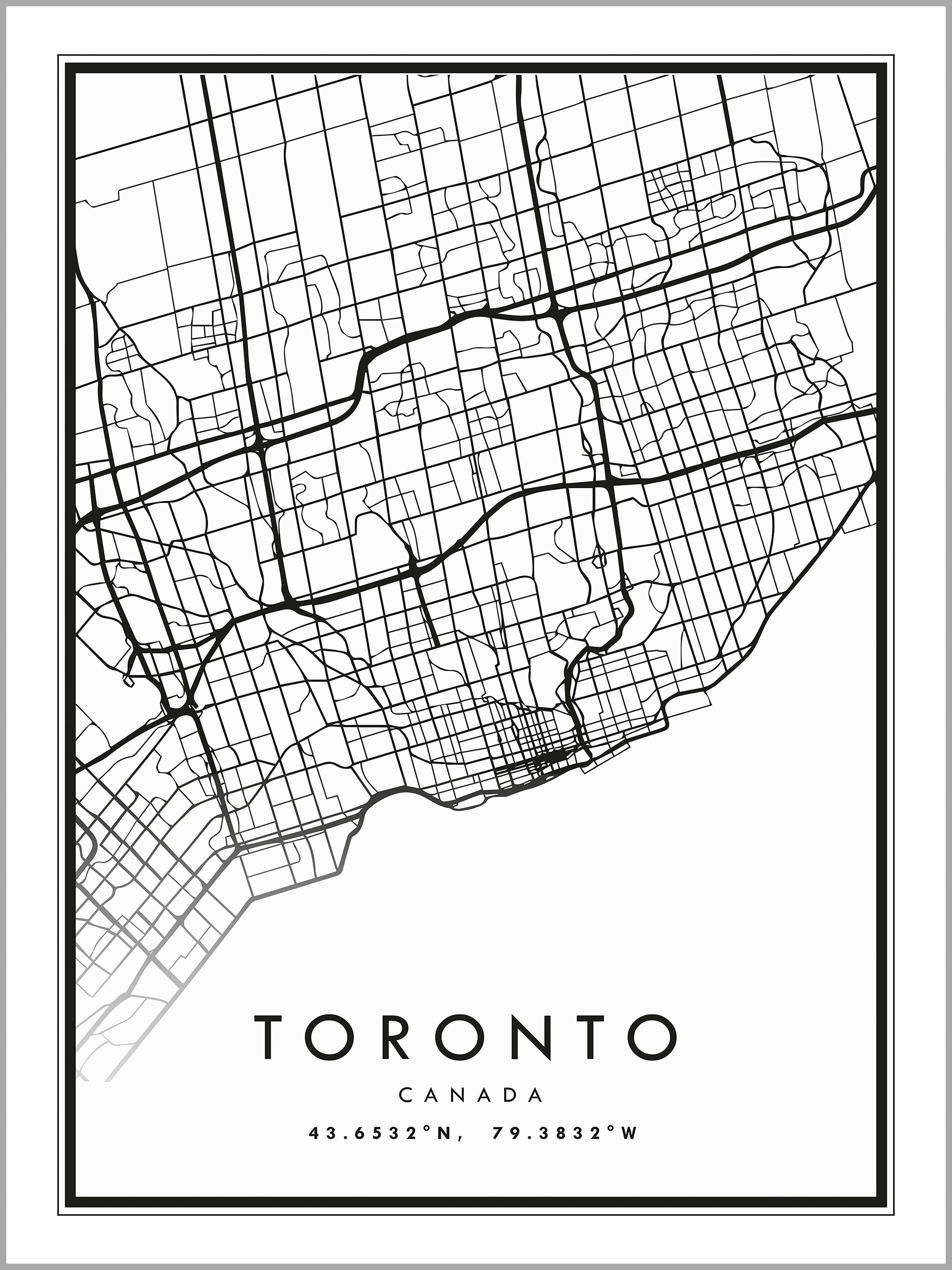 Toronto Map Print