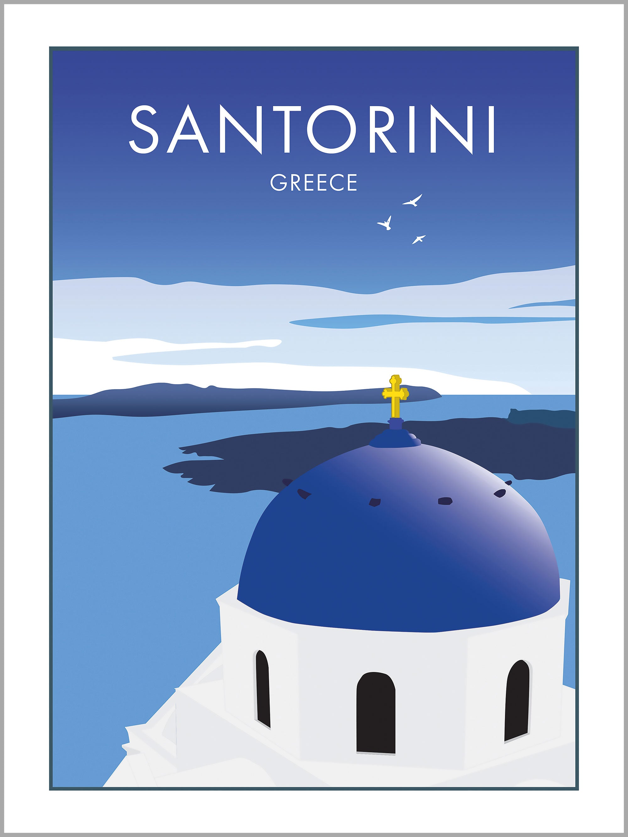 Santorini Travel poster