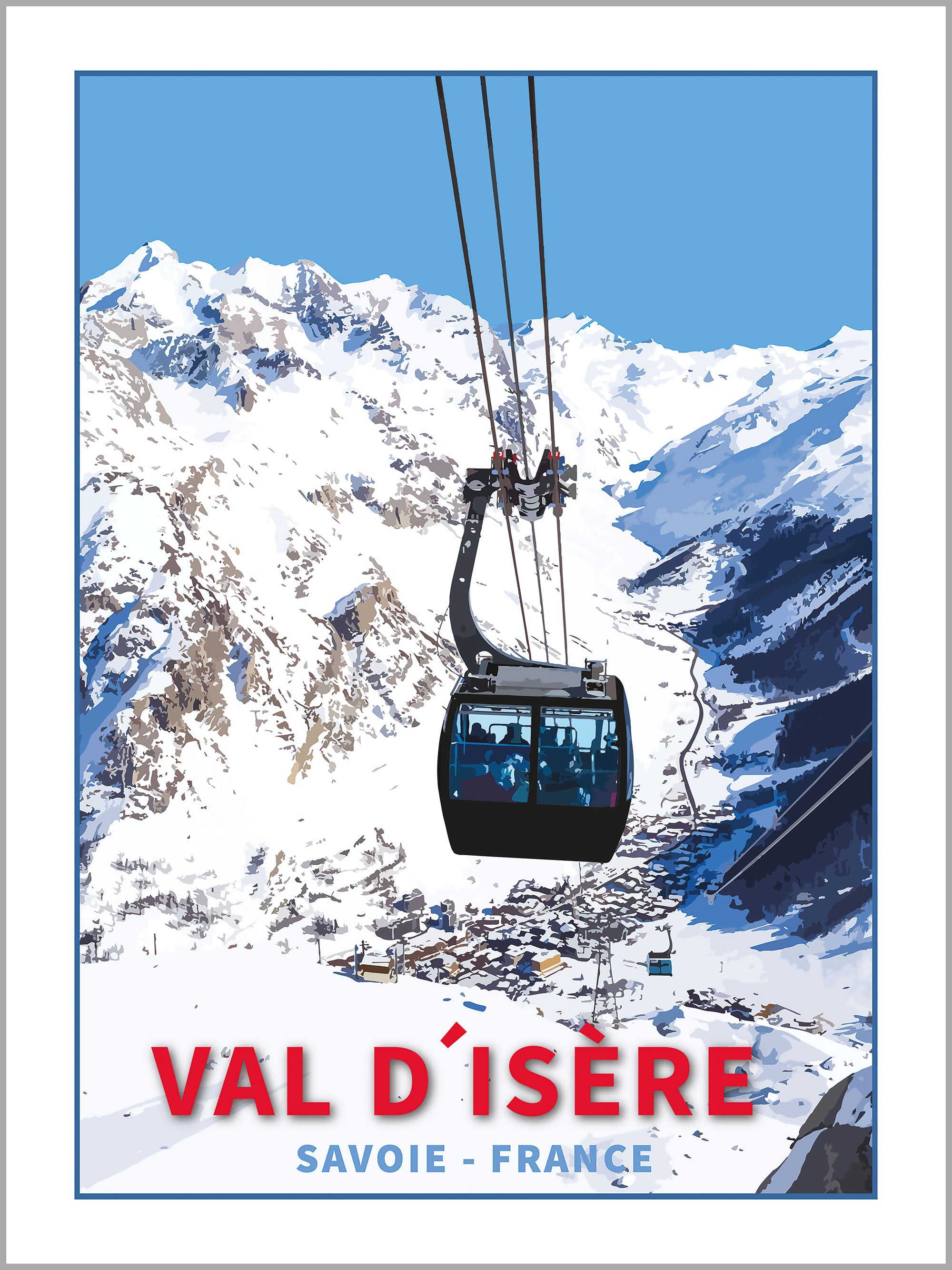 Val d’Isere Ski Print