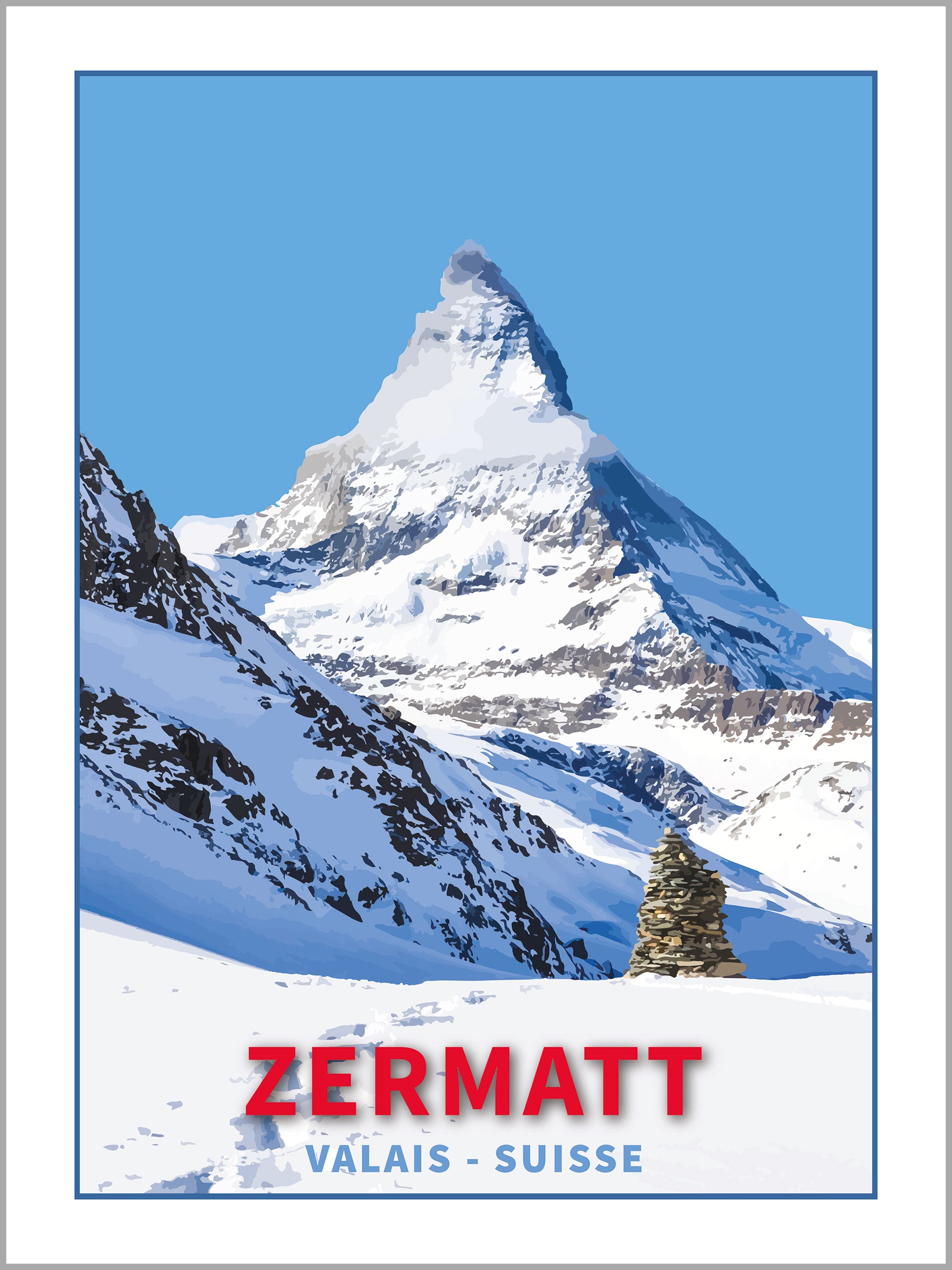 Zermatt Ski Print