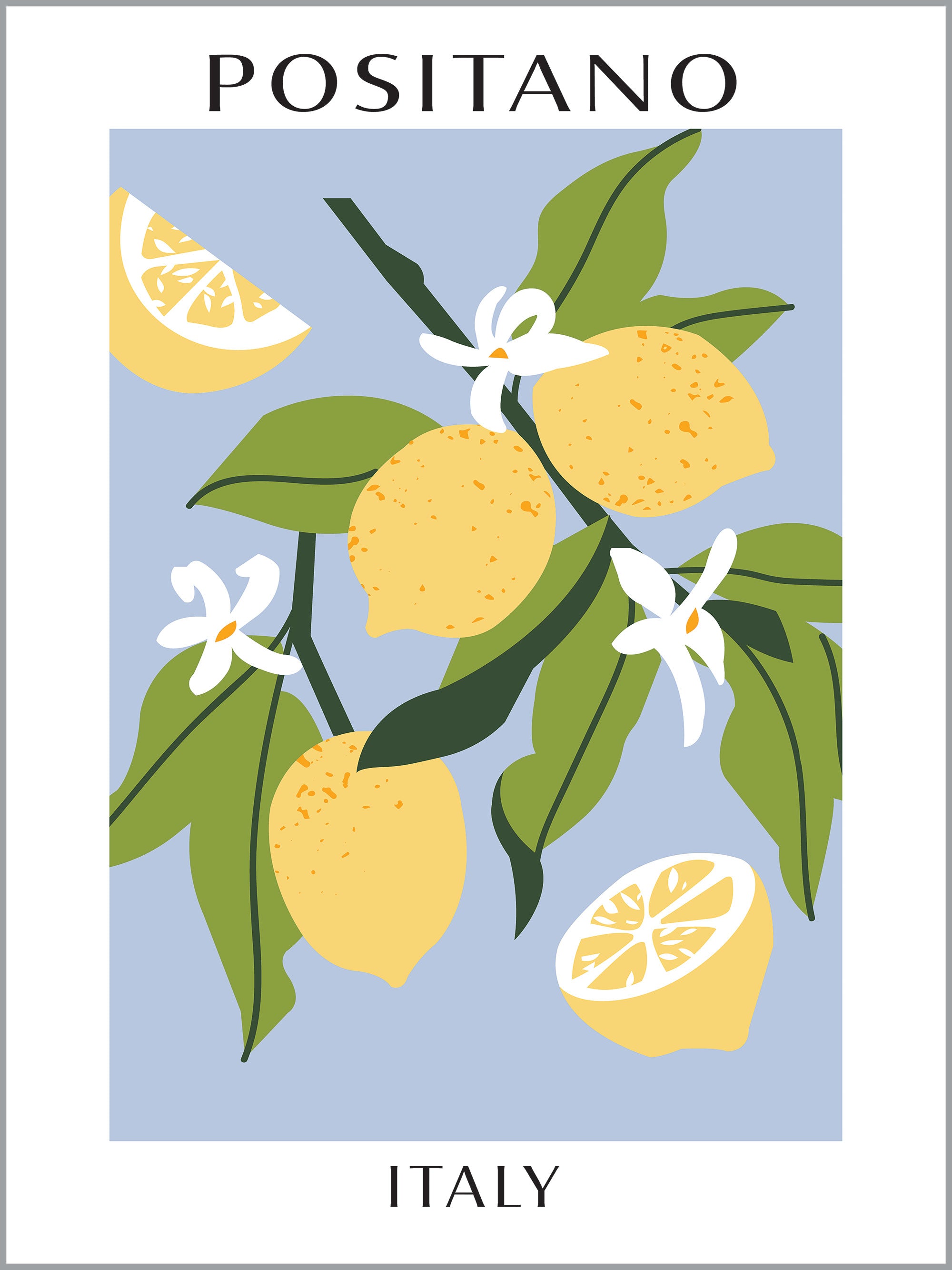 Positano Fruit Market Travel Poster