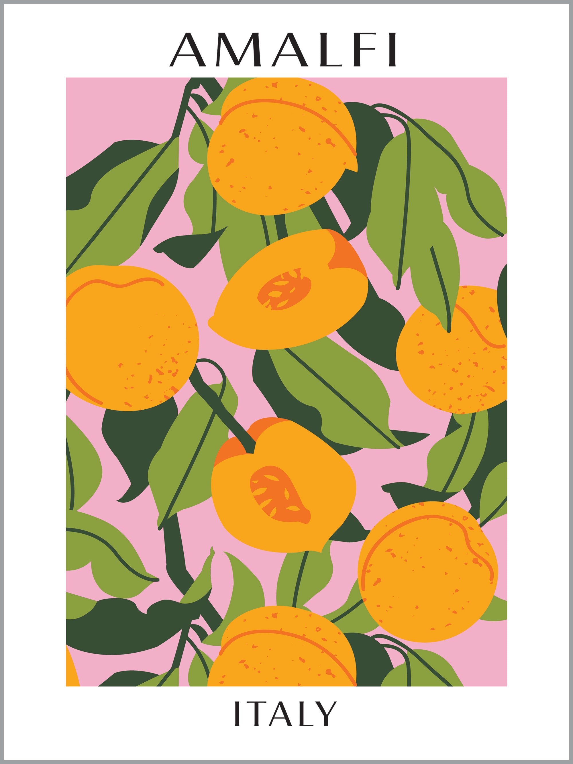 Amalfi Fruit Market Travel Poster