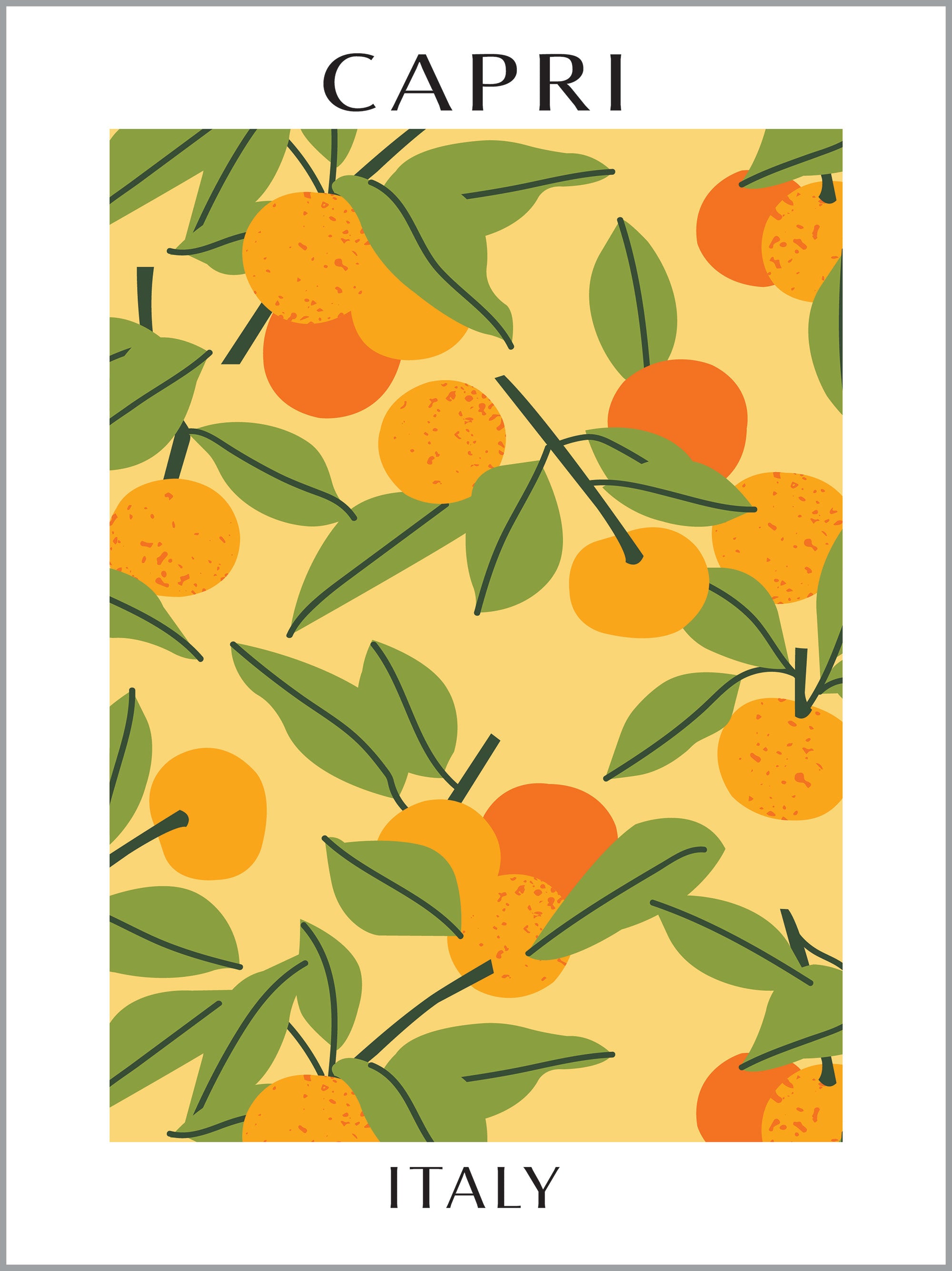Capri  Fruit Market Travel Poster