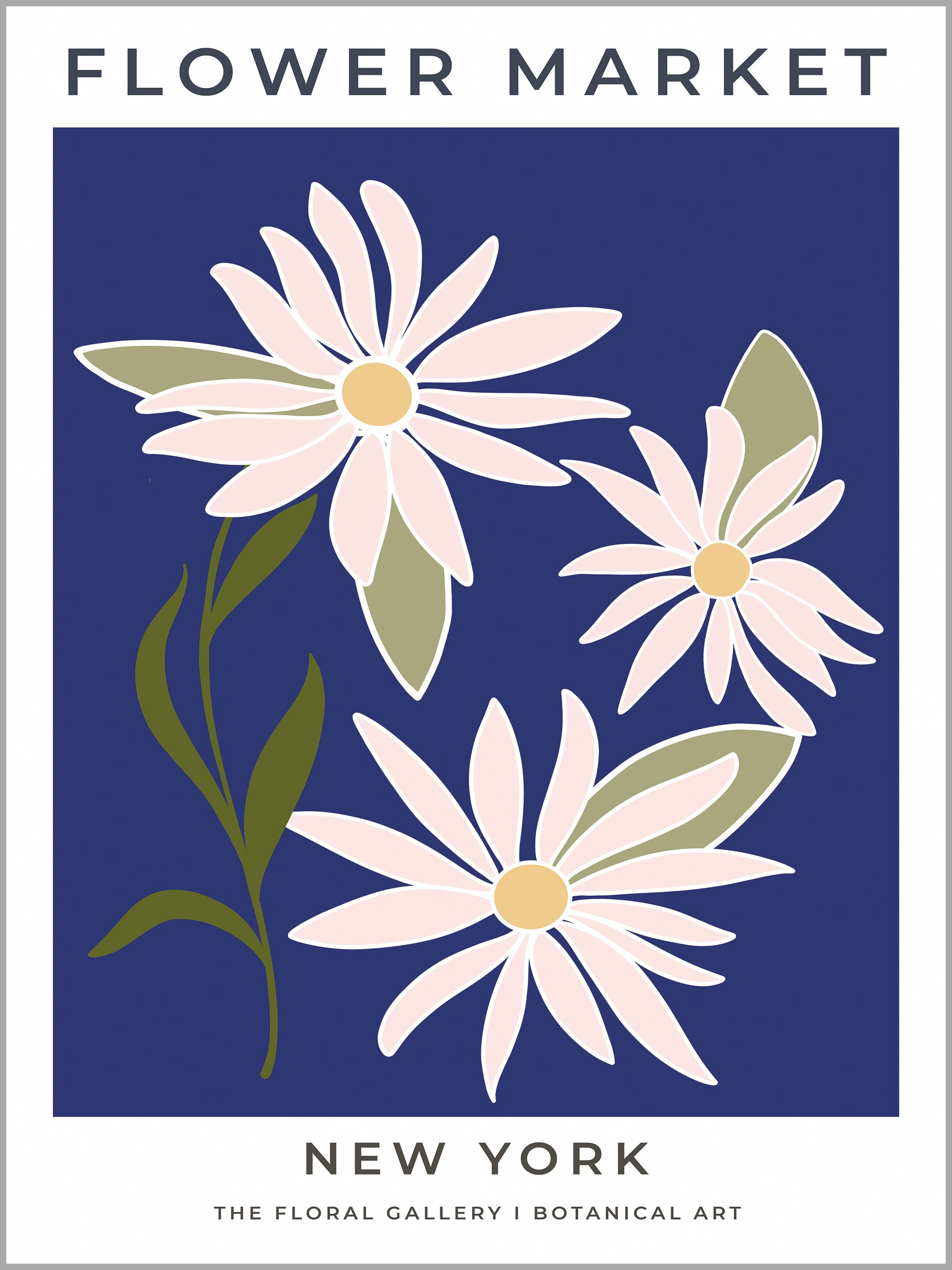 New York Flower Market Travel Poster