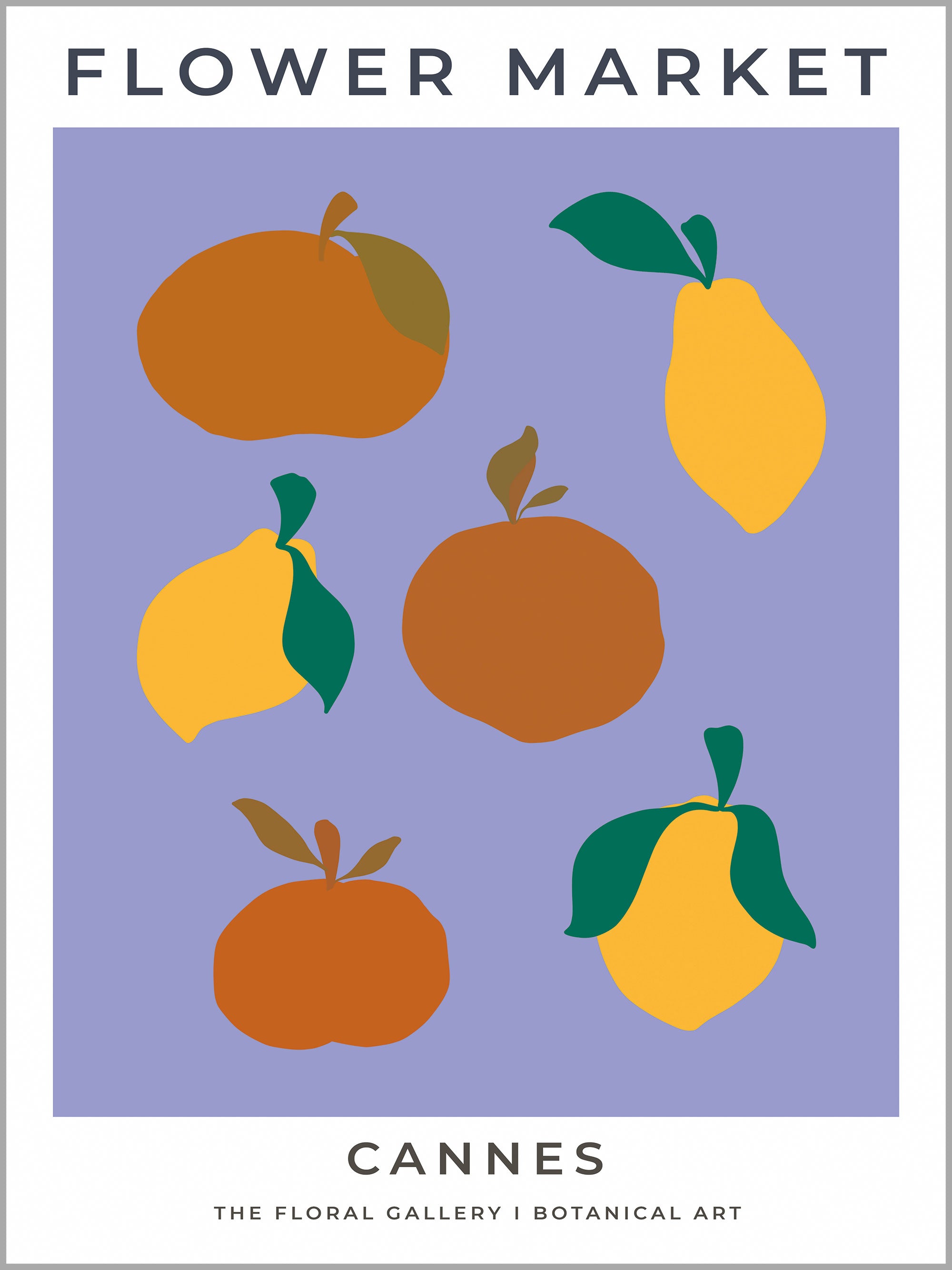 Cannes Flower Market Travel Poster