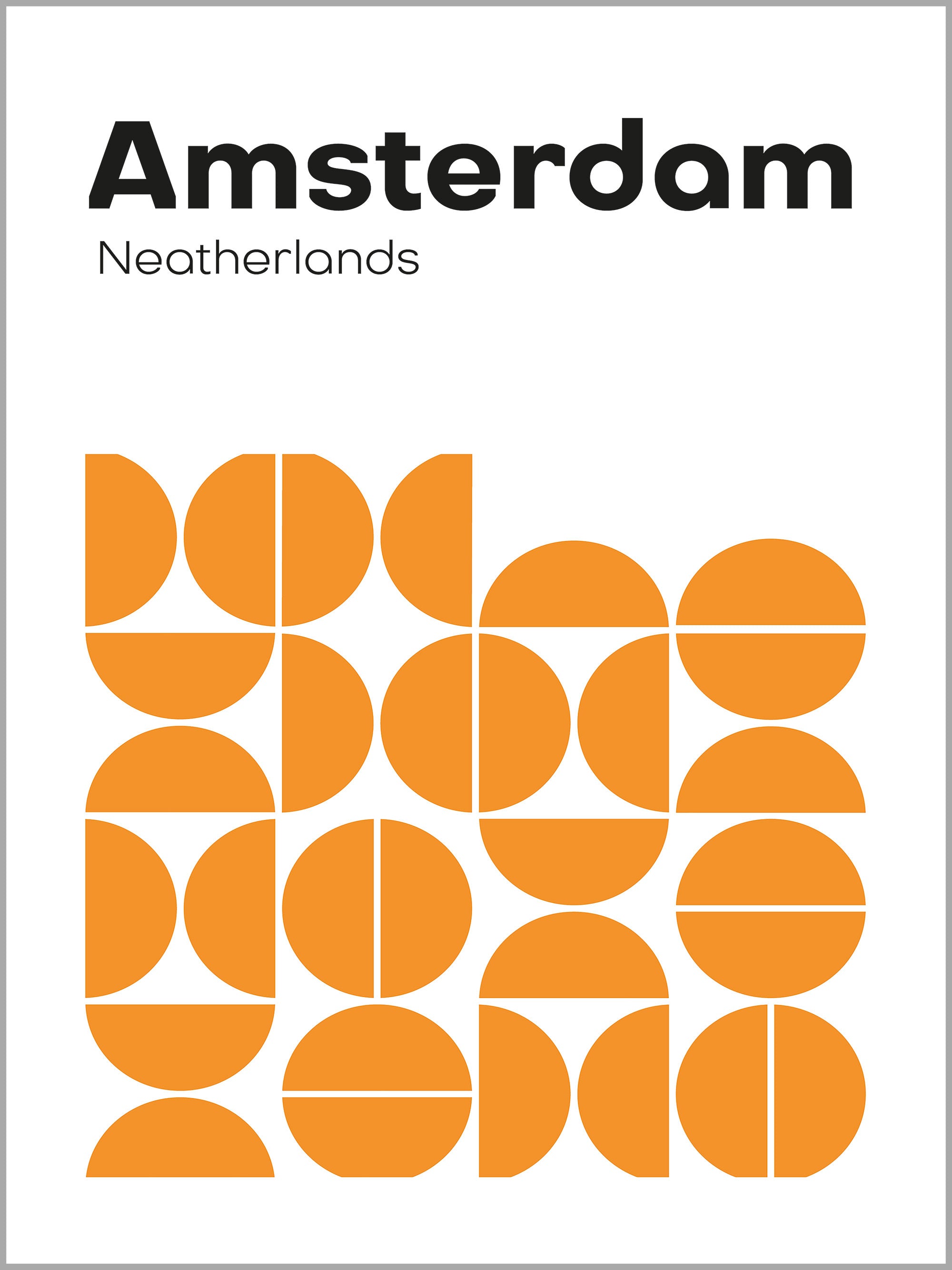 Amsterdam Abstract Travel poster