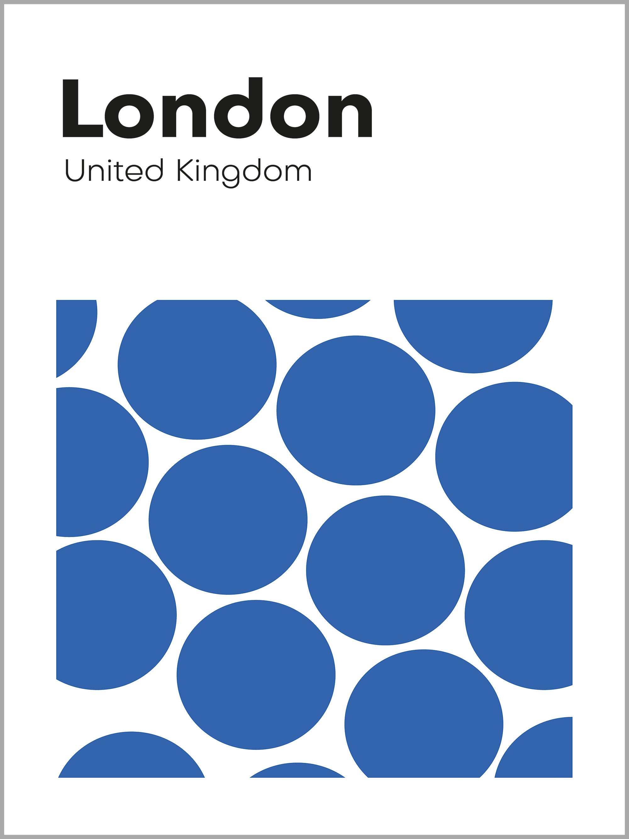 London Geometric Travel poster